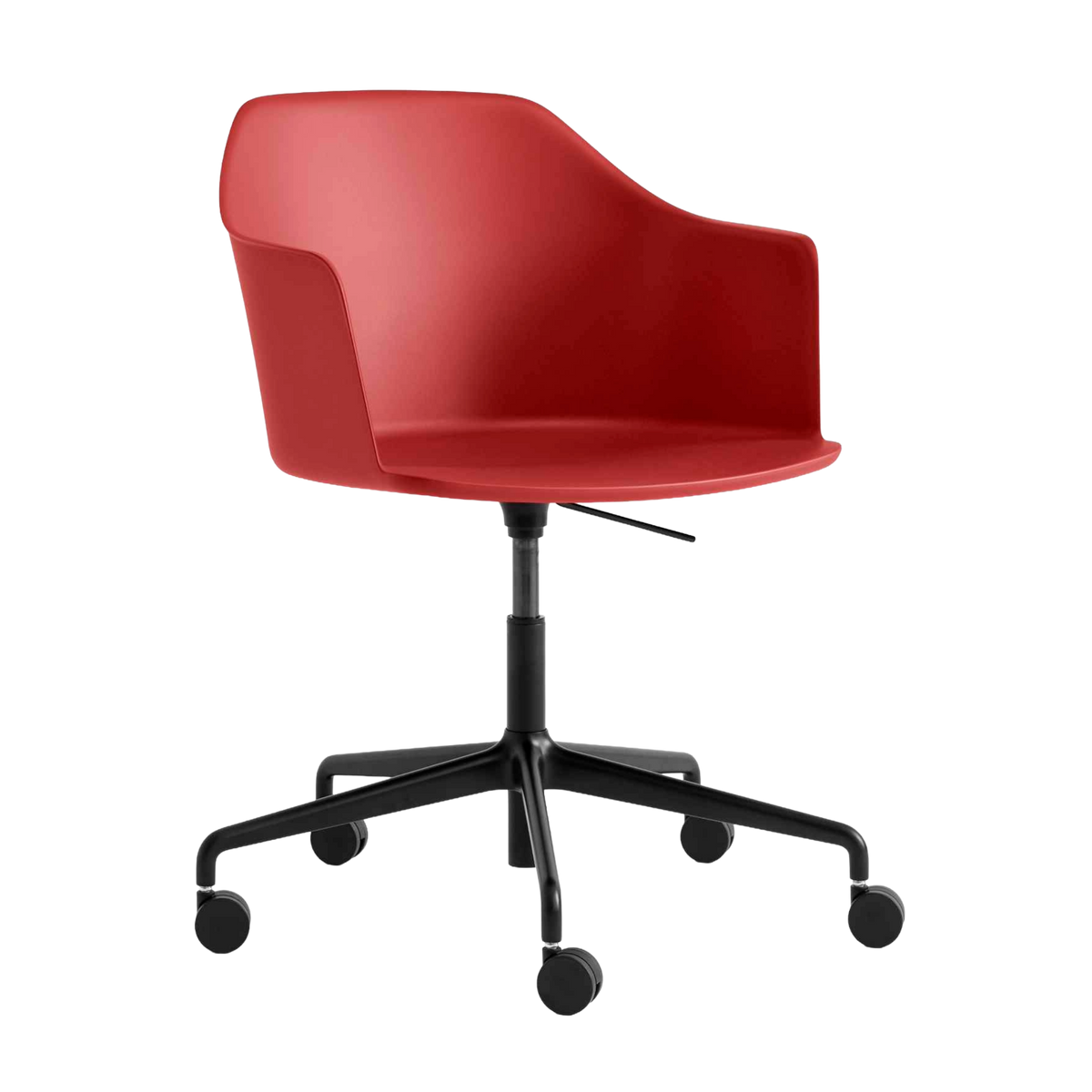 RELY HW53 Office Chair in Red with Black Aluminum Base