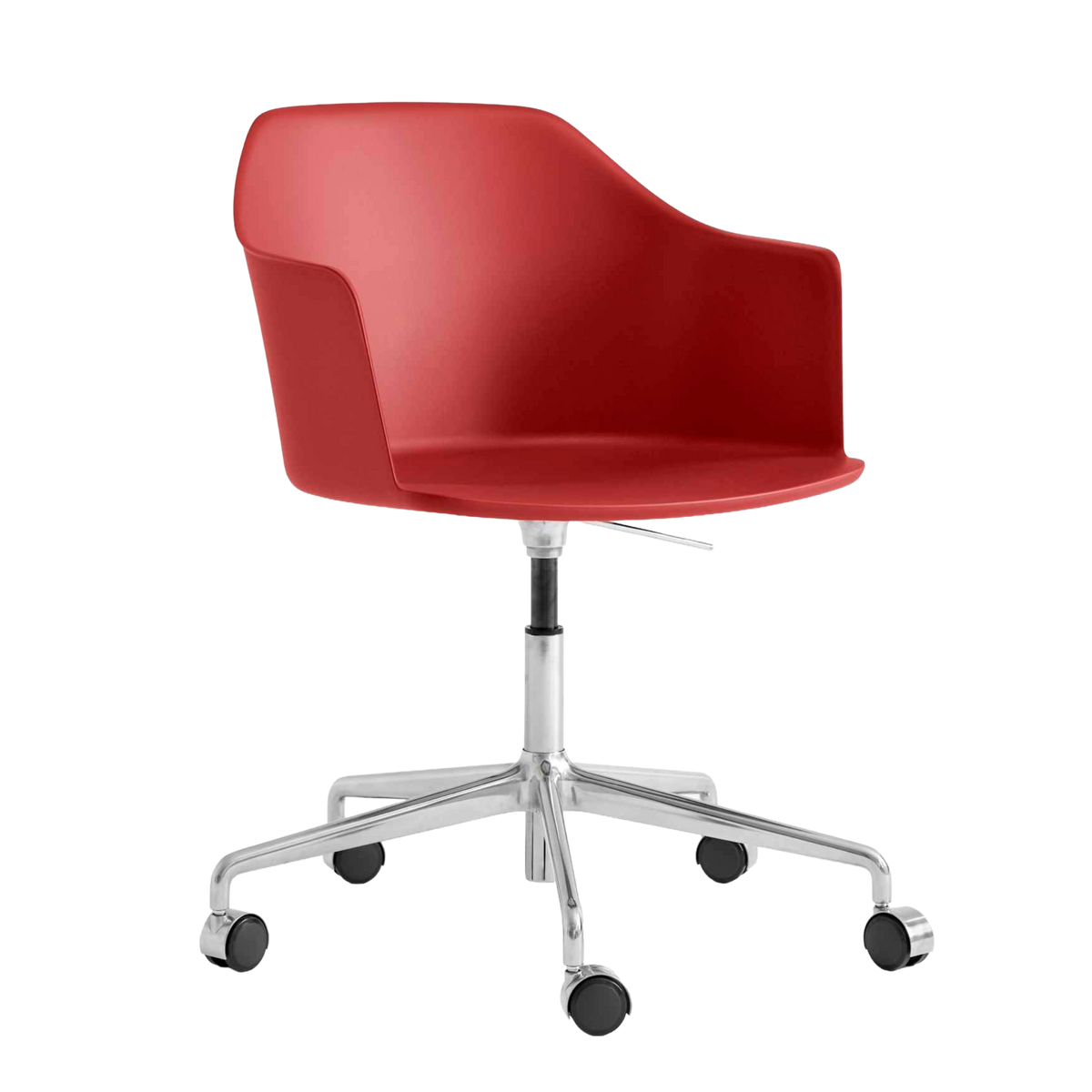 RELY HW53 Office Chair in Red with Aluminum Base