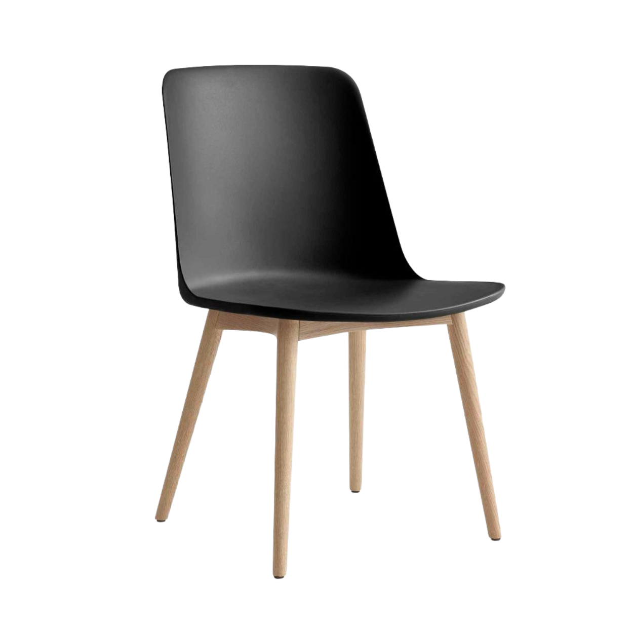 RELY HW71 Chair in Black with Oak Base