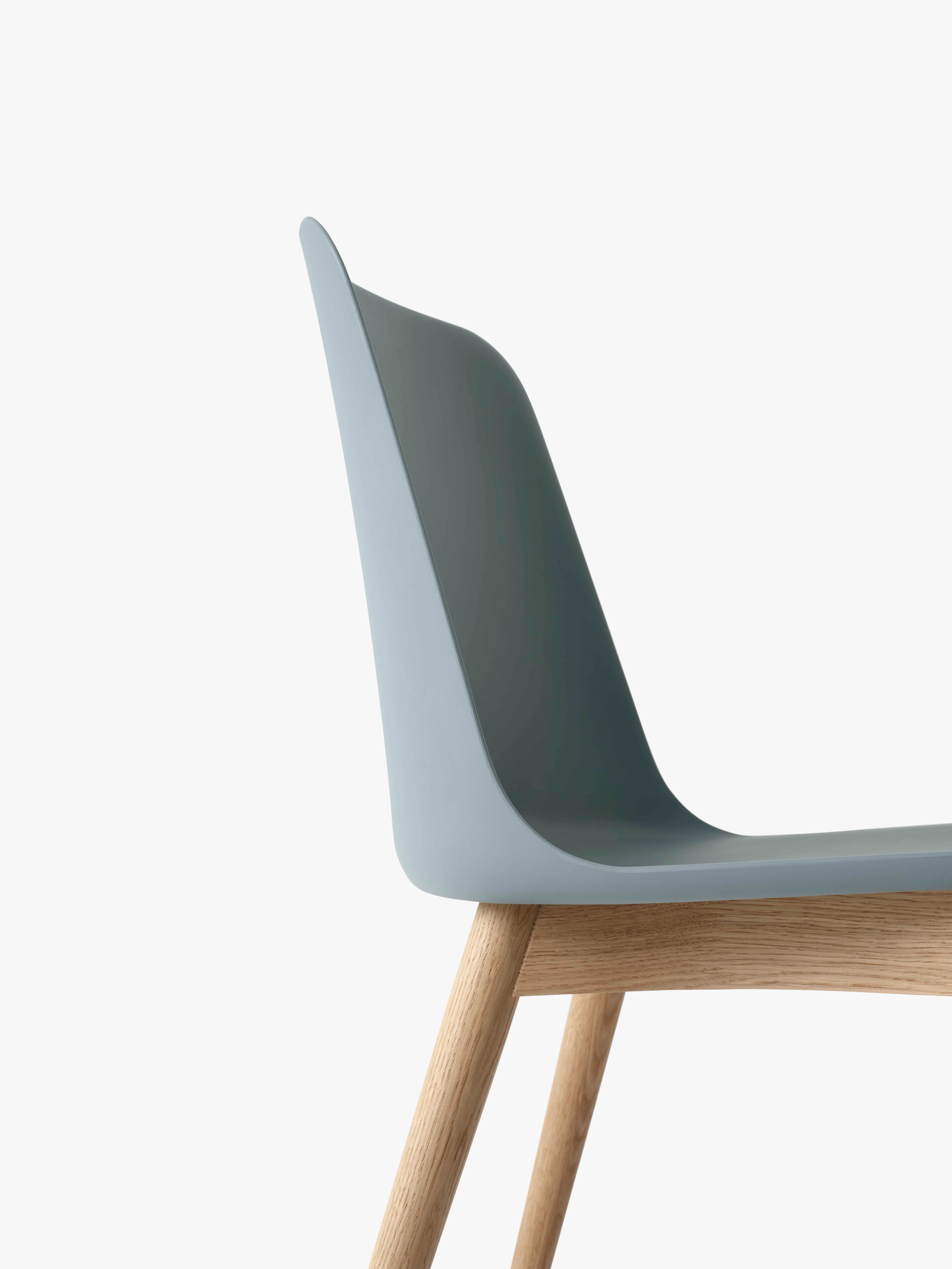 RELY HW71 Chair in Red-Brown with Oak Base