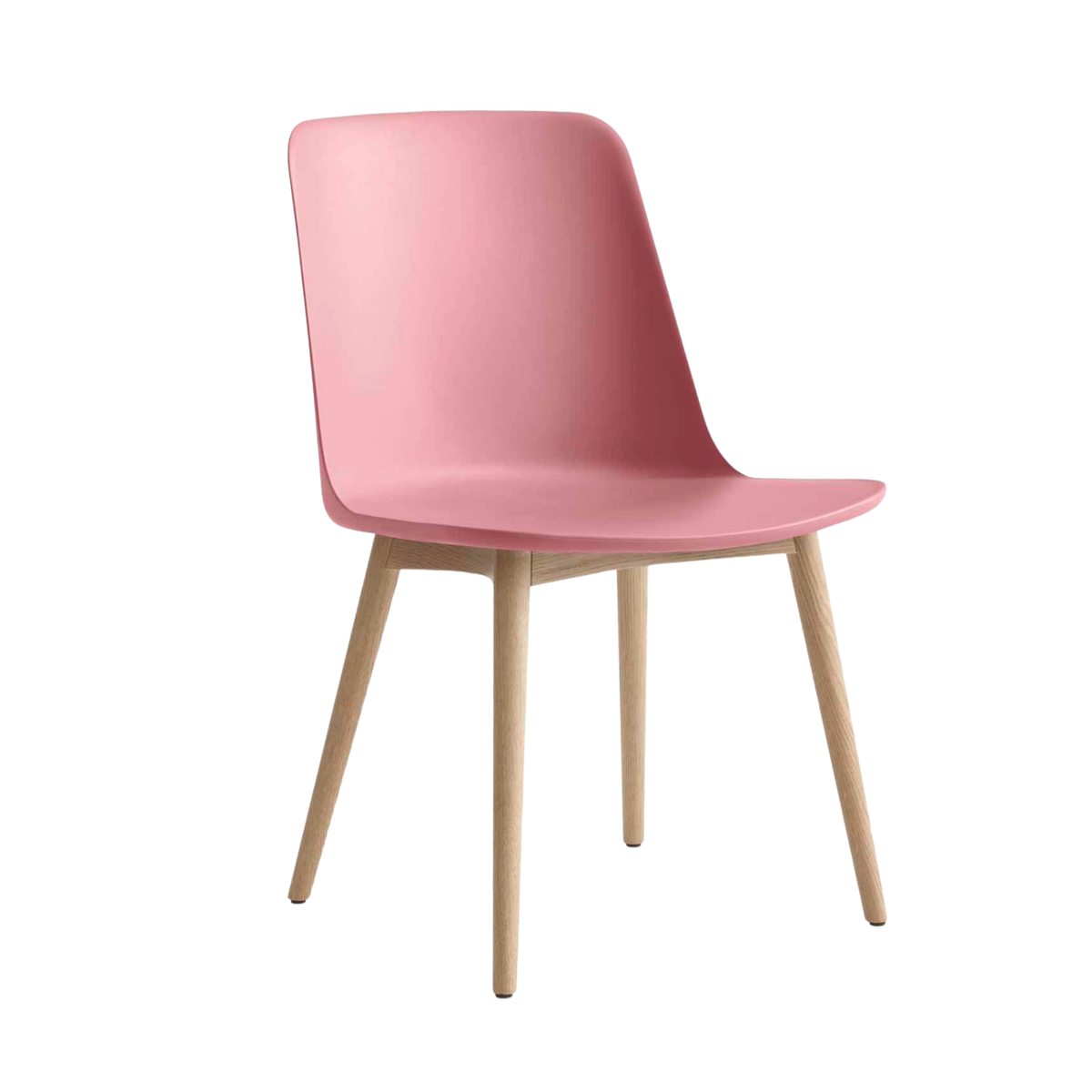 RELY HW71 chair light pink with oak base