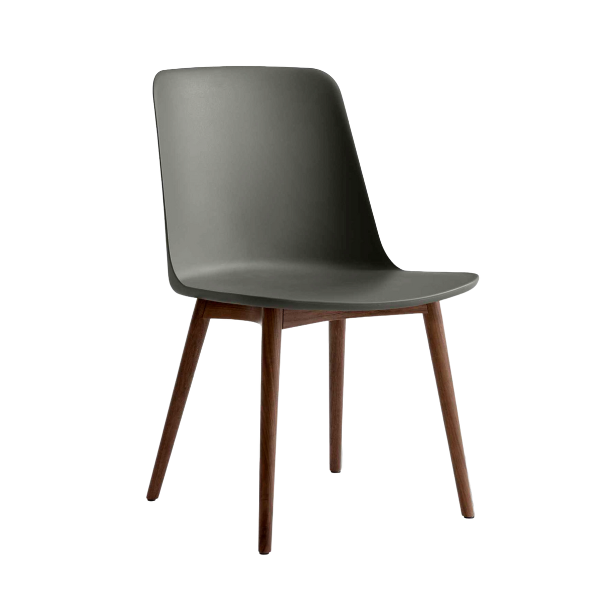 RELY HW71 Chair in Graphite with Walnut Base