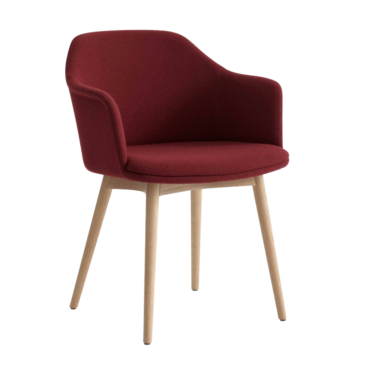 RELY HW79 Armchair upholstered with an oak base