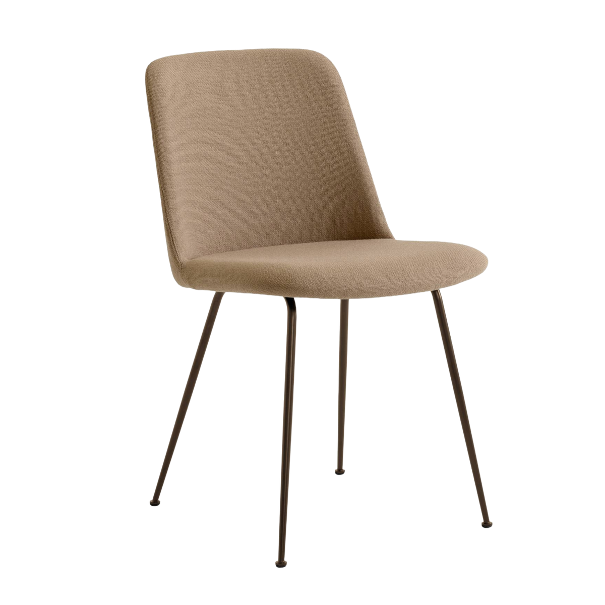 RELY HW8 upholstered chair with a bronze base