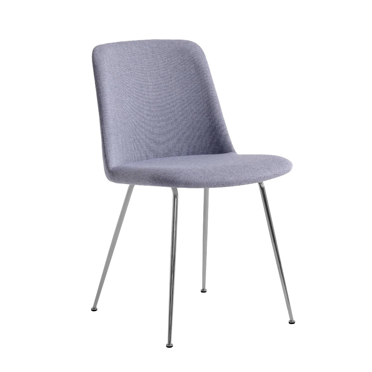 RELY HW8 upholstered chair with a chrome base