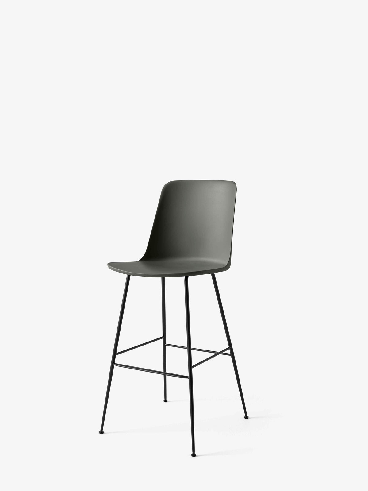 RELY Bar Stool Graphite with Black Steel Base