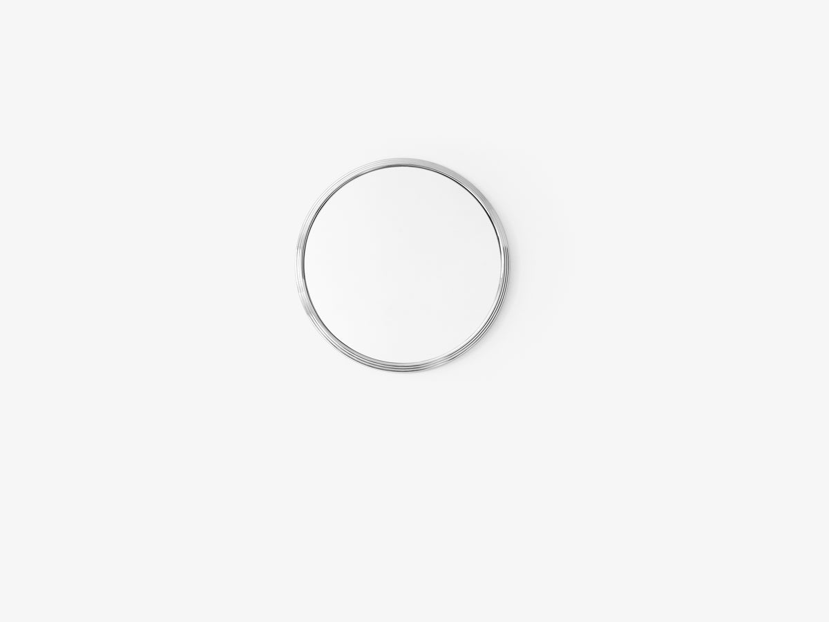 Round wall mirror SILLON with a steel frame