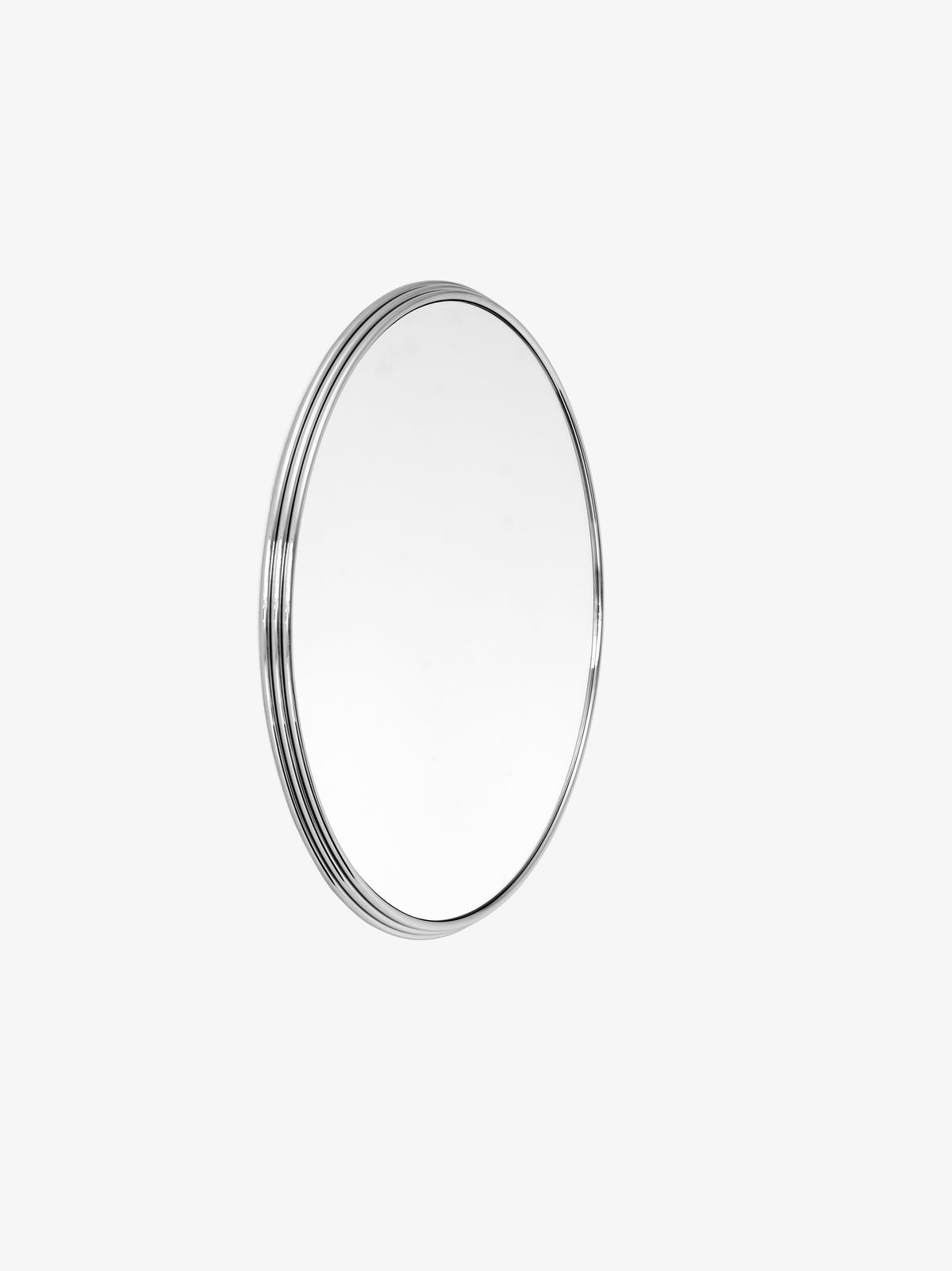 Round wall mirror SILLON with a steel frame