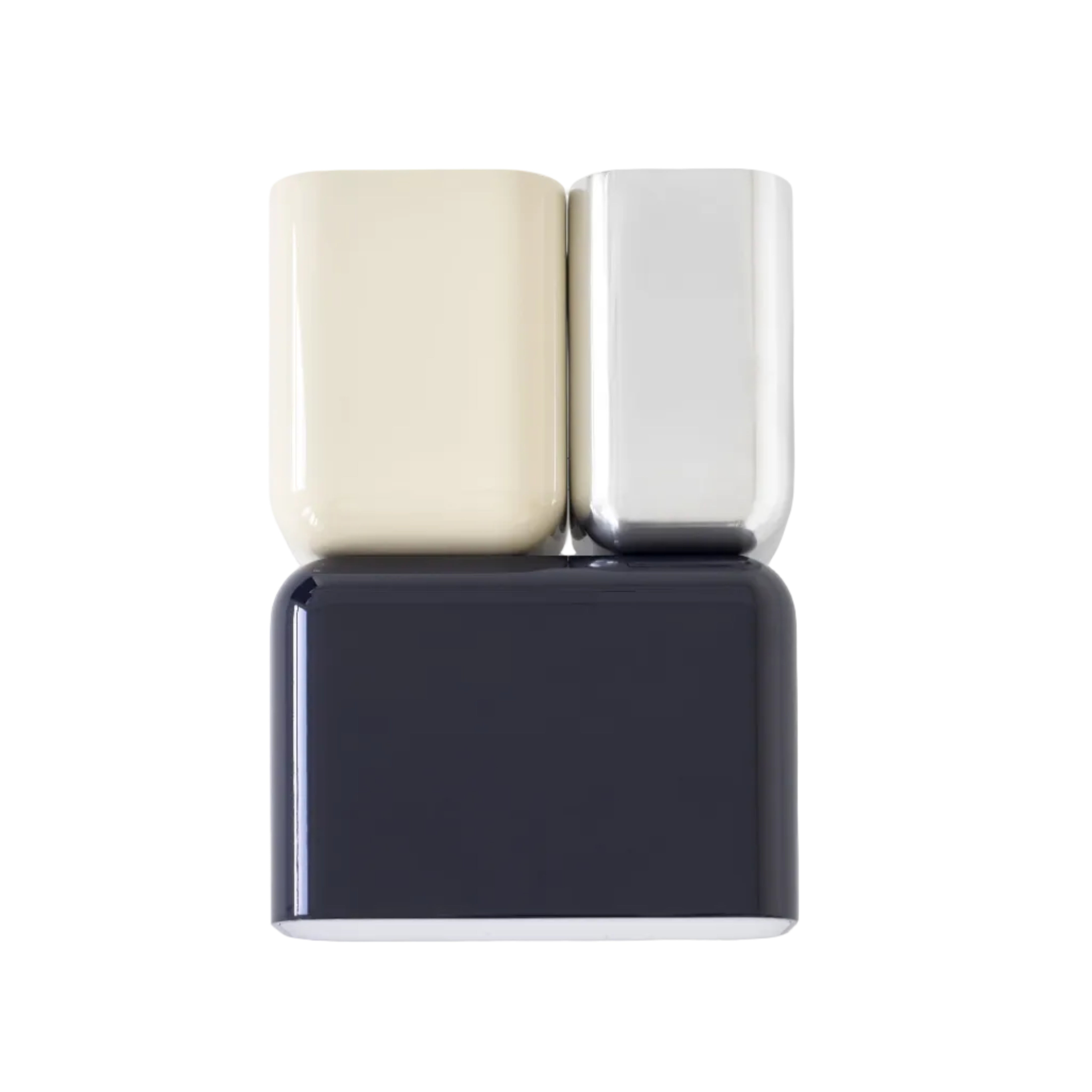 Wall lamp TABATA in navy blue with silver and beige
