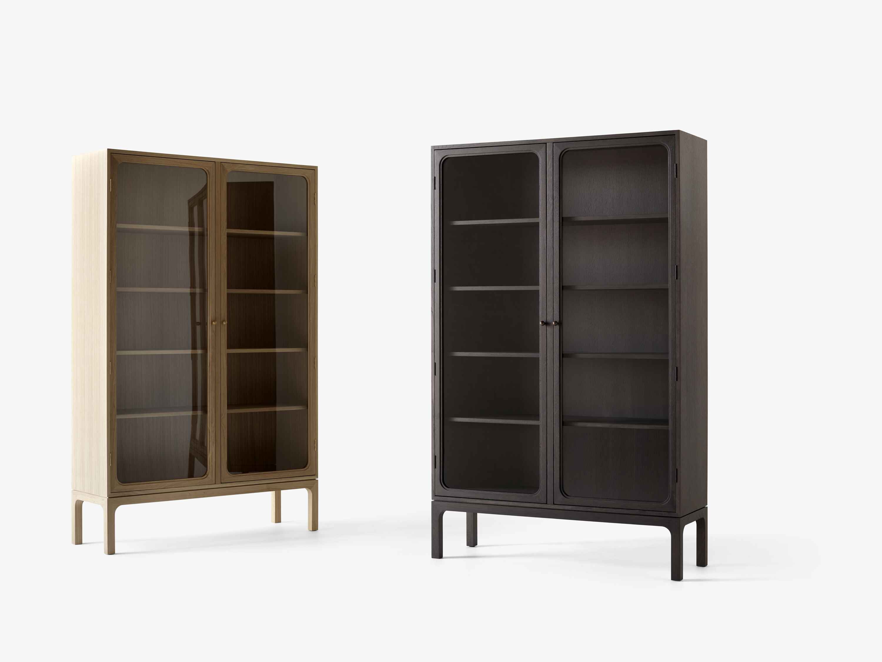 TRACE SC88 display cabinet in dark lacquered oak