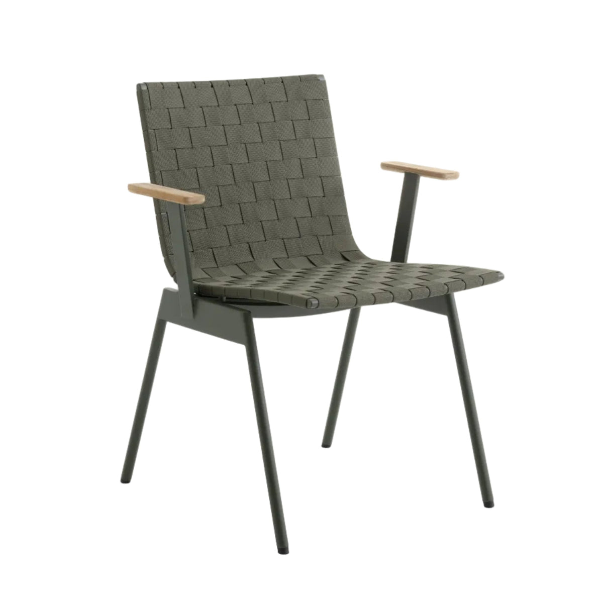 Outdoor chair with armrests VILLE AV34 dark green