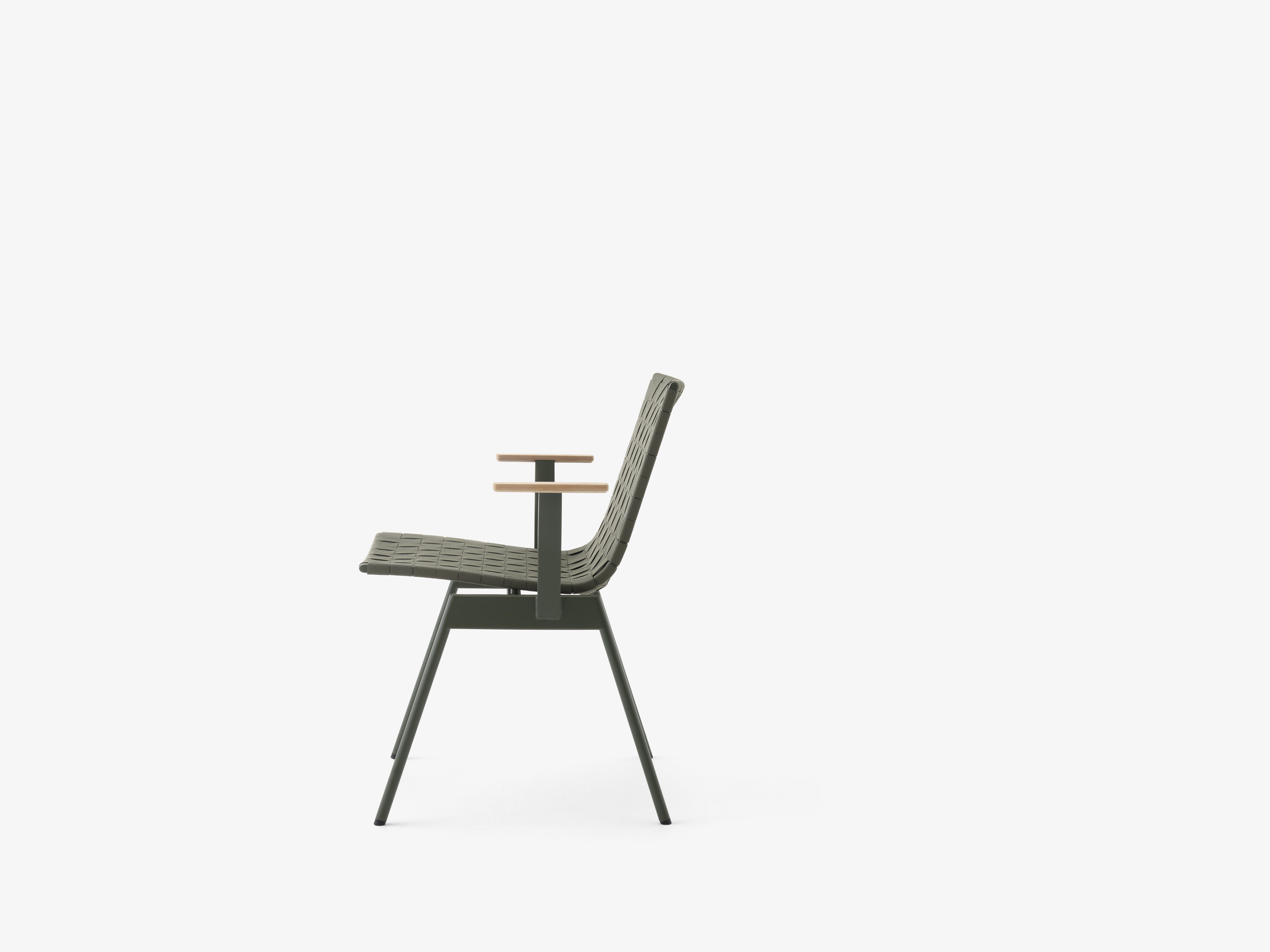 Outdoor chair with armrests VILLE AV34 dark green