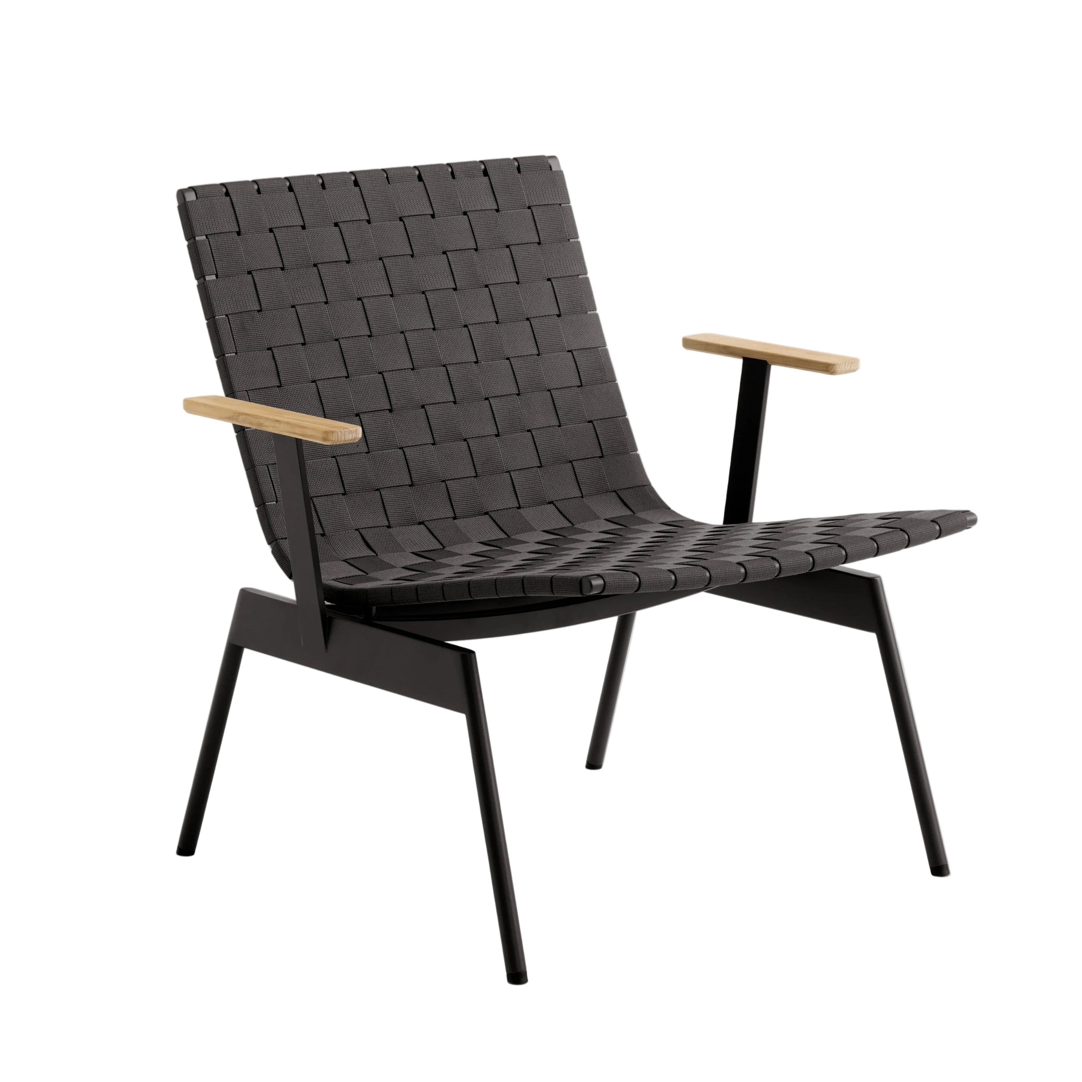 Outdoor armchair with armrests VILLE AV45 black