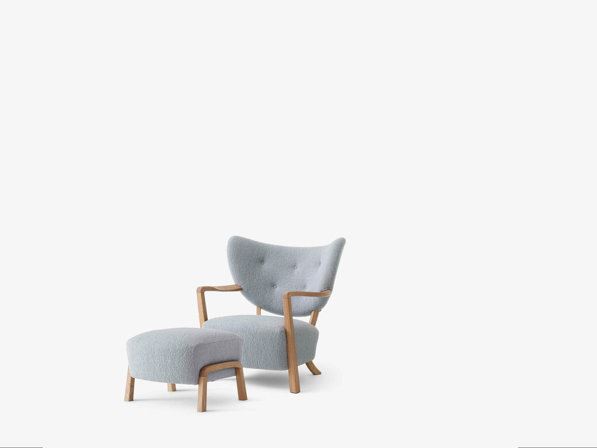 Upholstered WULFF ATD2 Armchair with Oak Base