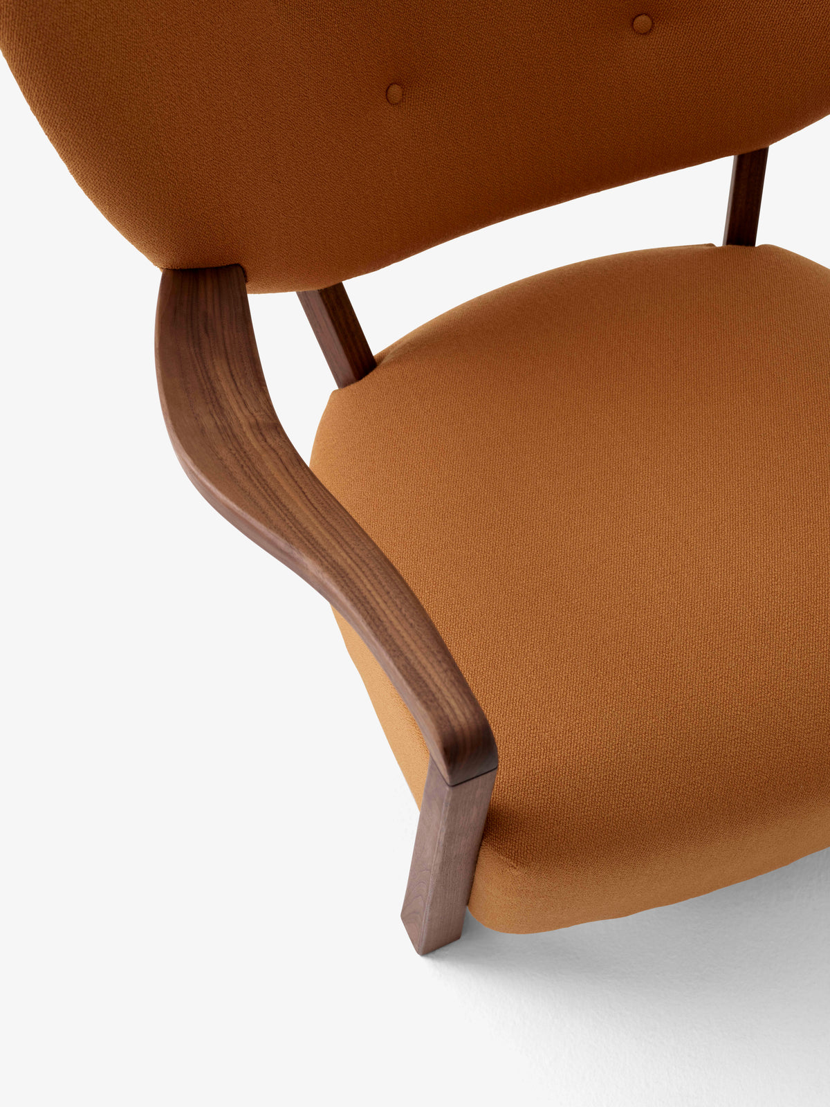 Upholstered WULFF ATD2 Armchair with Walnut Base