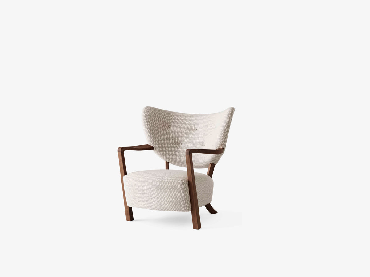 Upholstered WULFF ATD2 Armchair with Walnut Base
