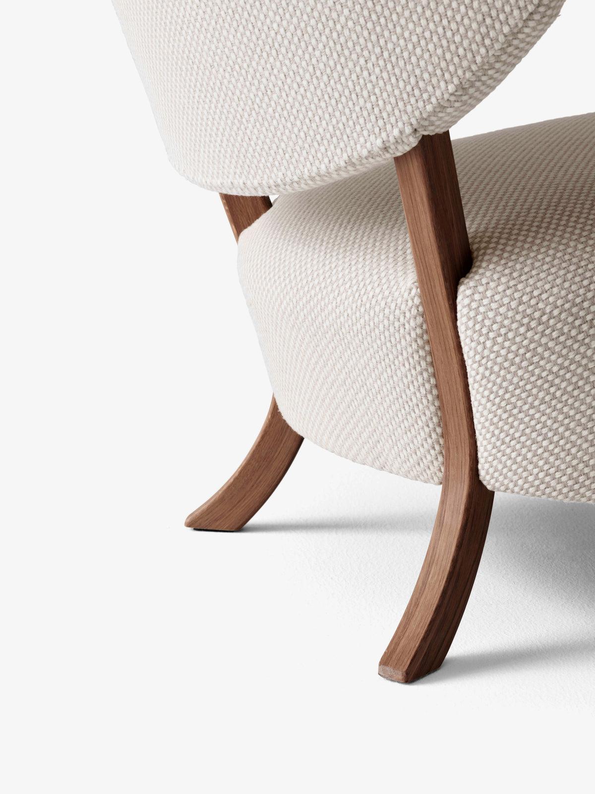 Upholstered WULFF ATD2 Armchair with Walnut Base