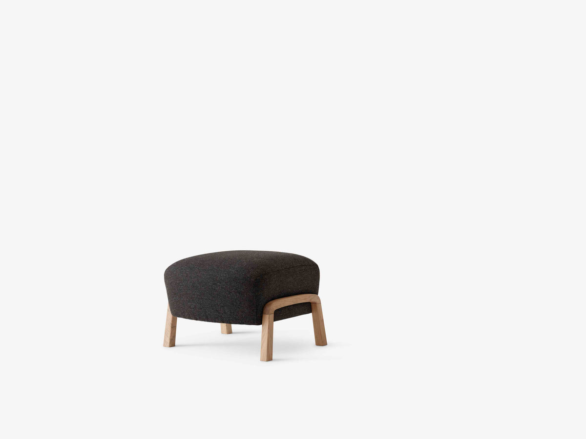 Upholstered WULFF ATD3 Footstool with Oak Base