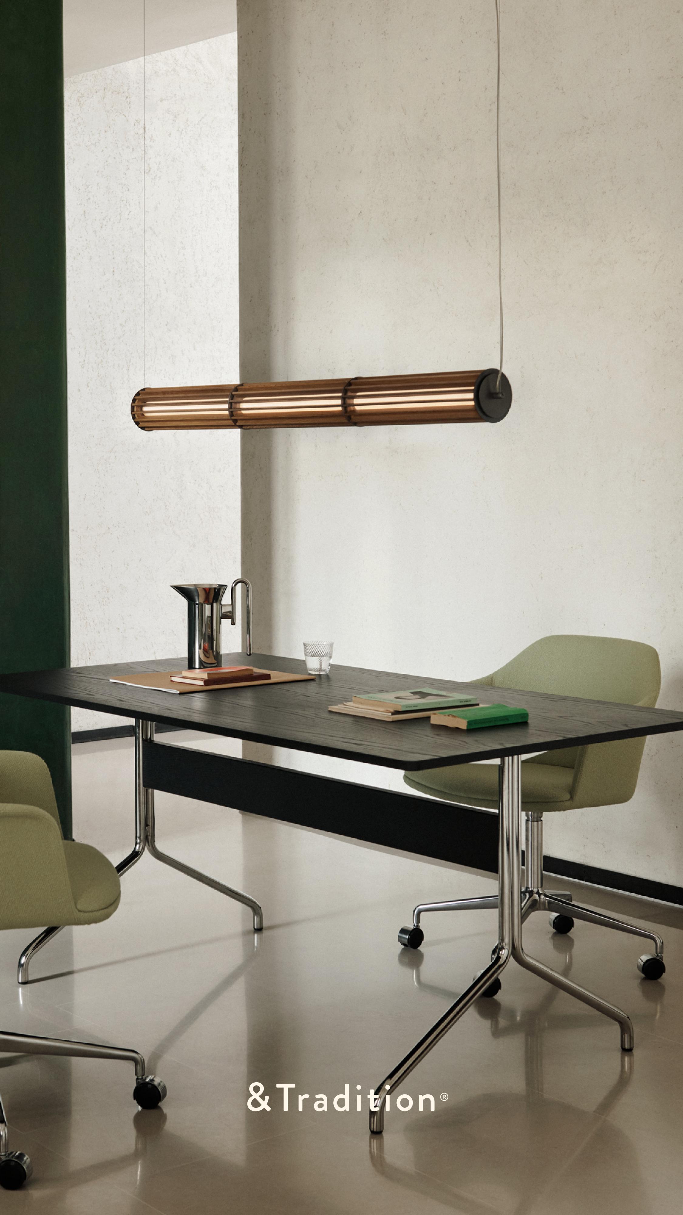 NUMBRA TY1 pendant lamp in aluminum with oak wood