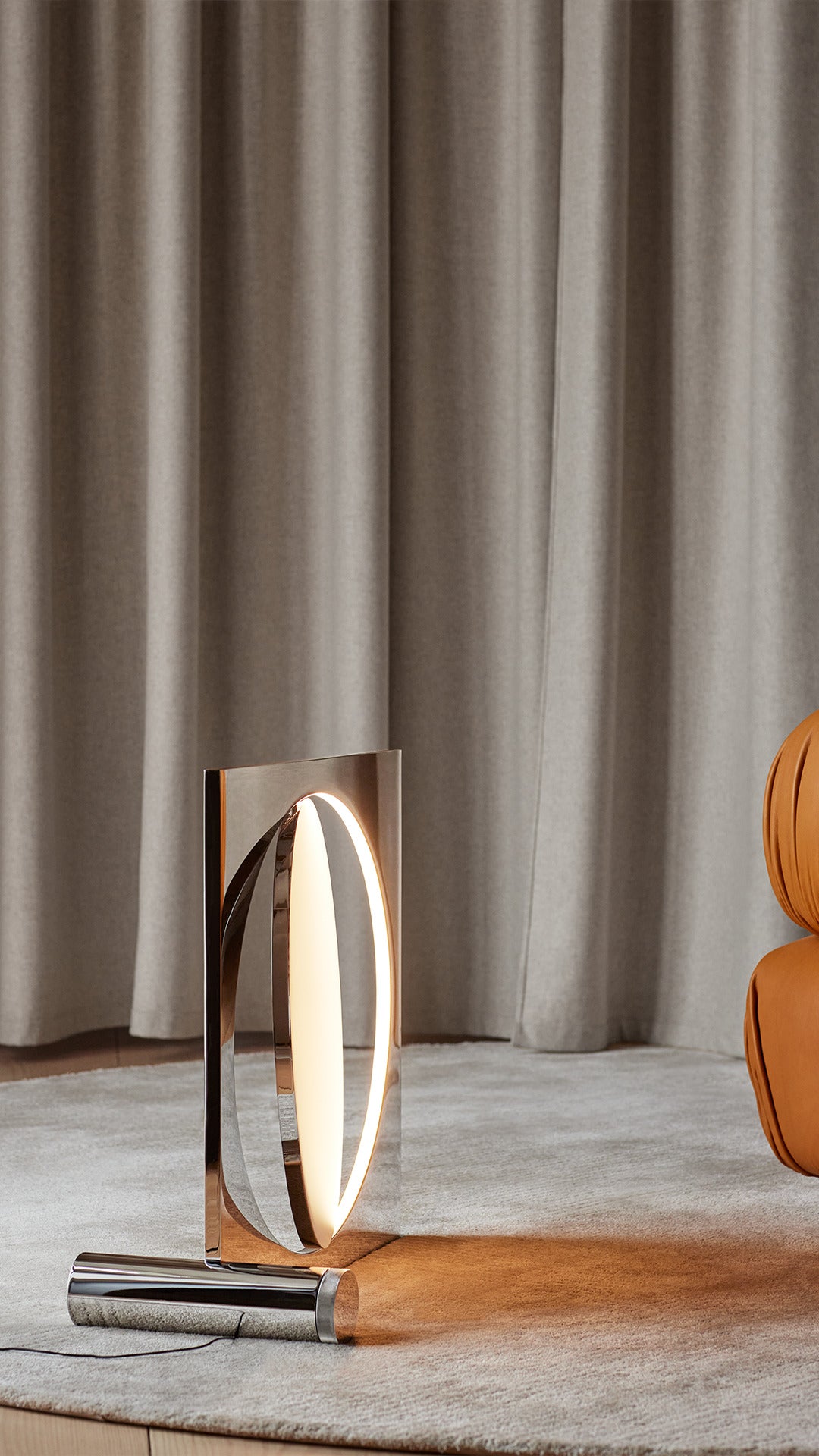 Stehlampe MOONSETTER verchromt