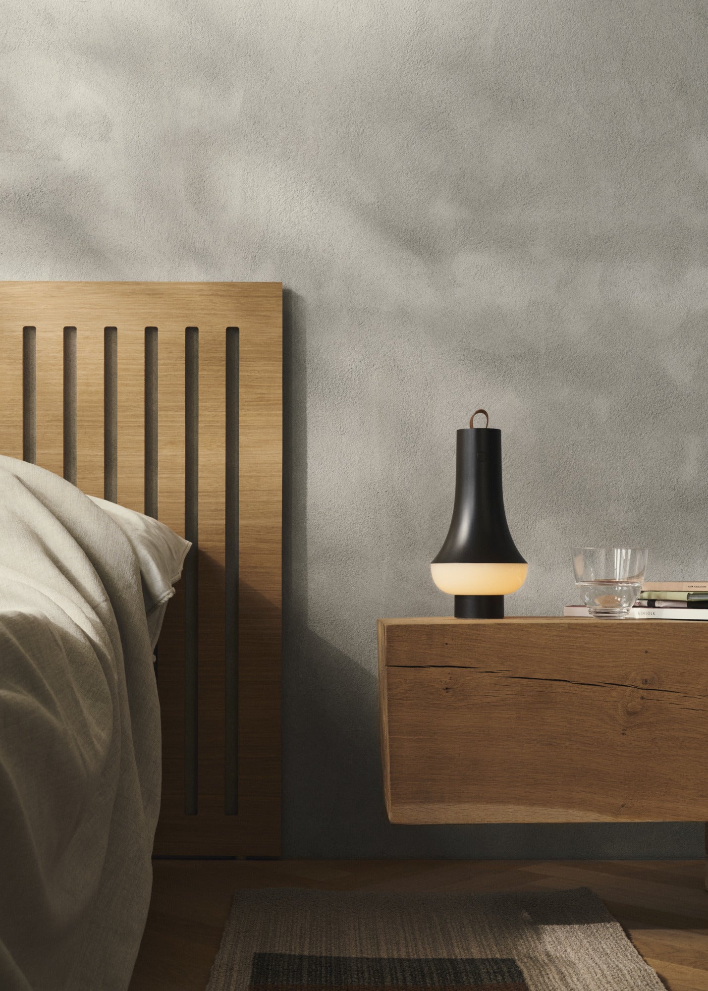 Tragbare Lampe TOMOSHI dunkelbraun