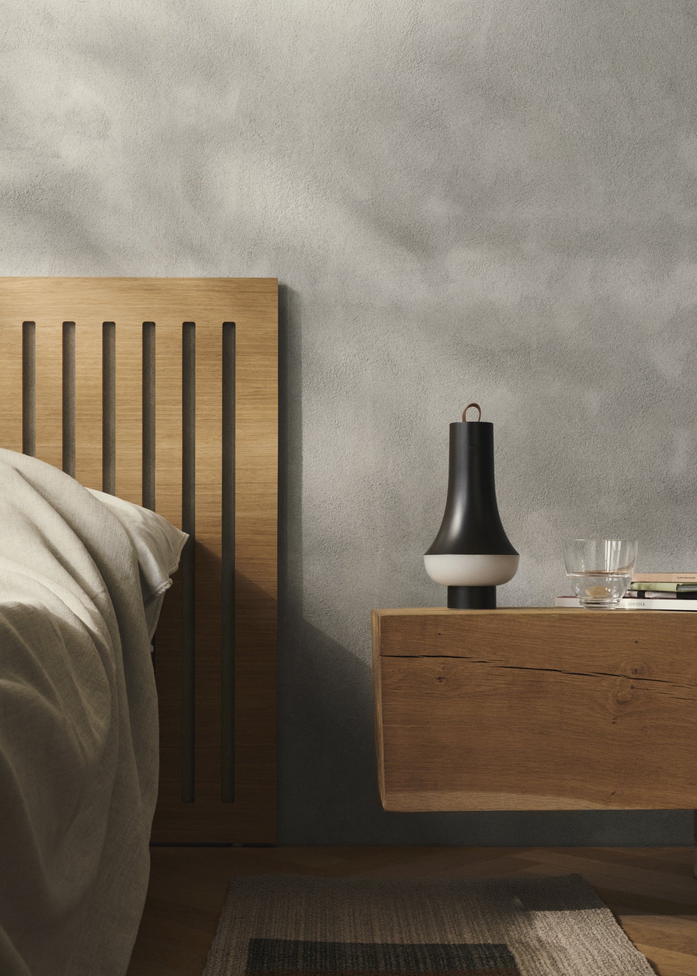 Tragbare Lampe TOMOSHI dunkelbraun