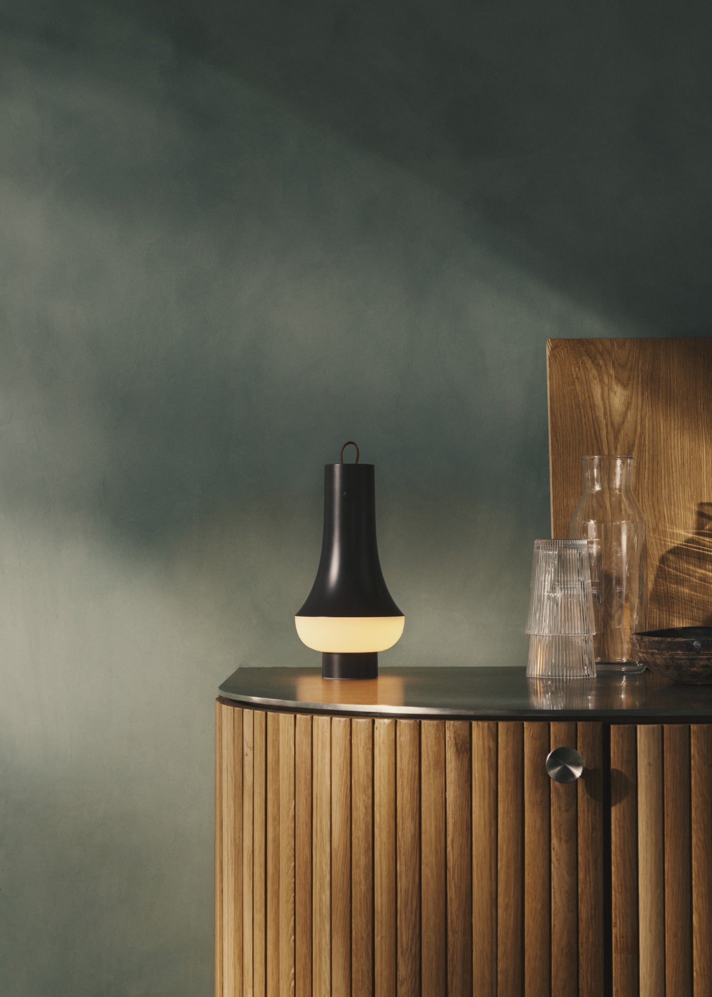 Tragbare Lampe TOMOSHI dunkelbraun