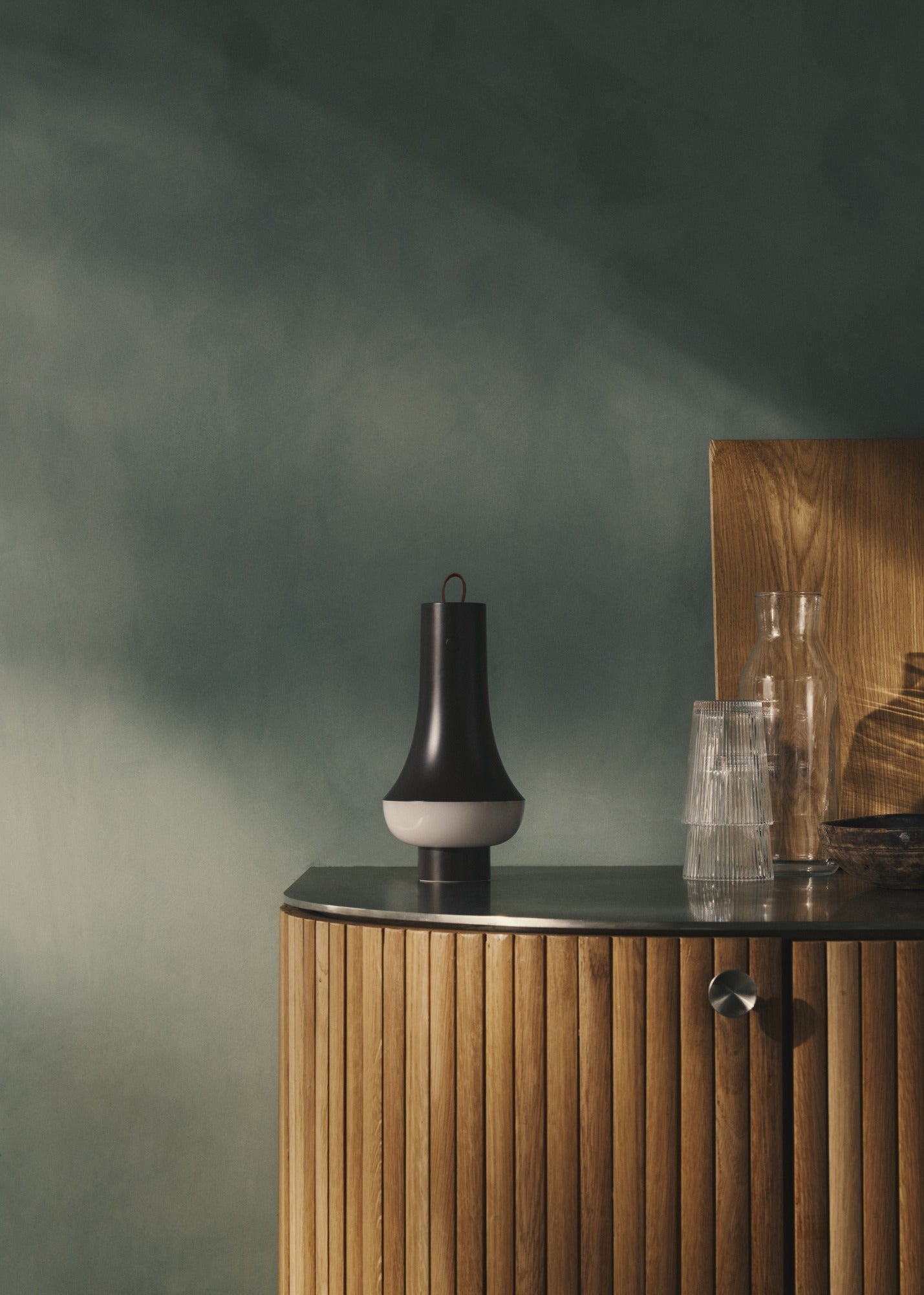 Tragbare Lampe TOMOSHI dunkelbraun