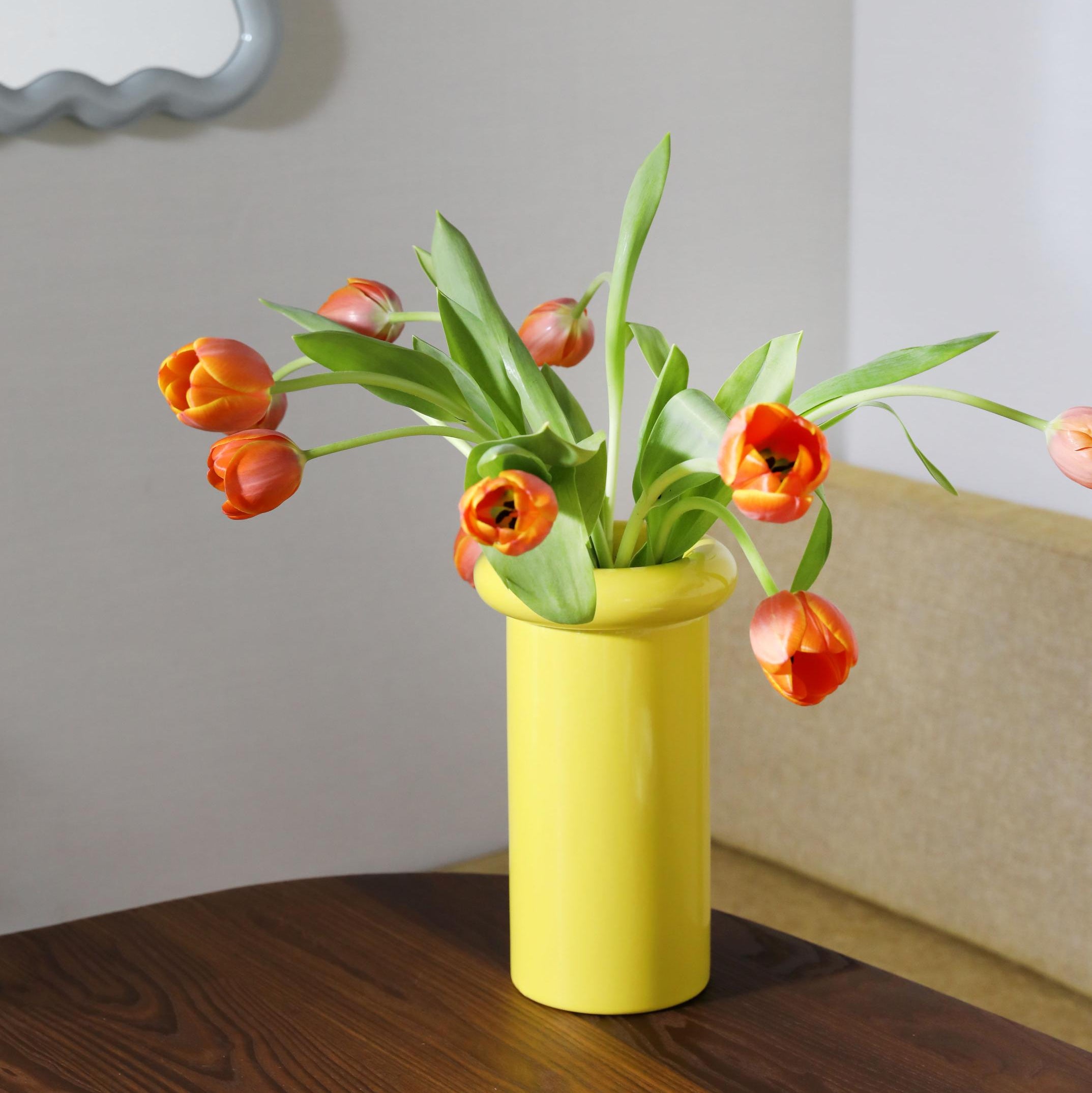 TURBAN vase yellow