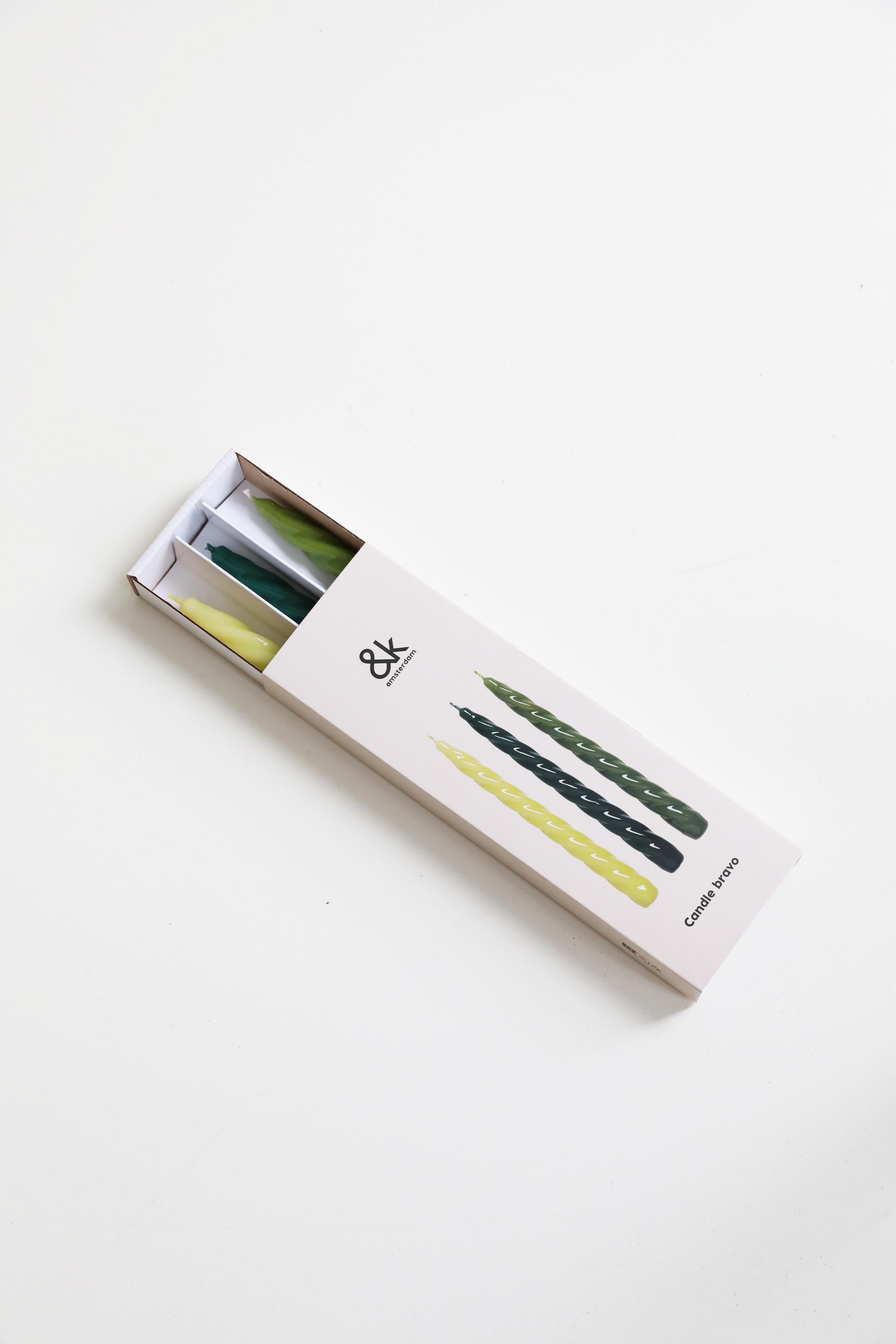 BRAVO GREENS Candle Set Green