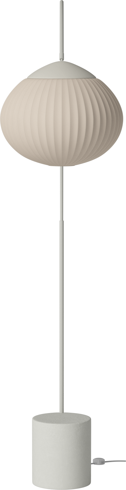 Acorn floor lamp Beige with a base made of gray concrete