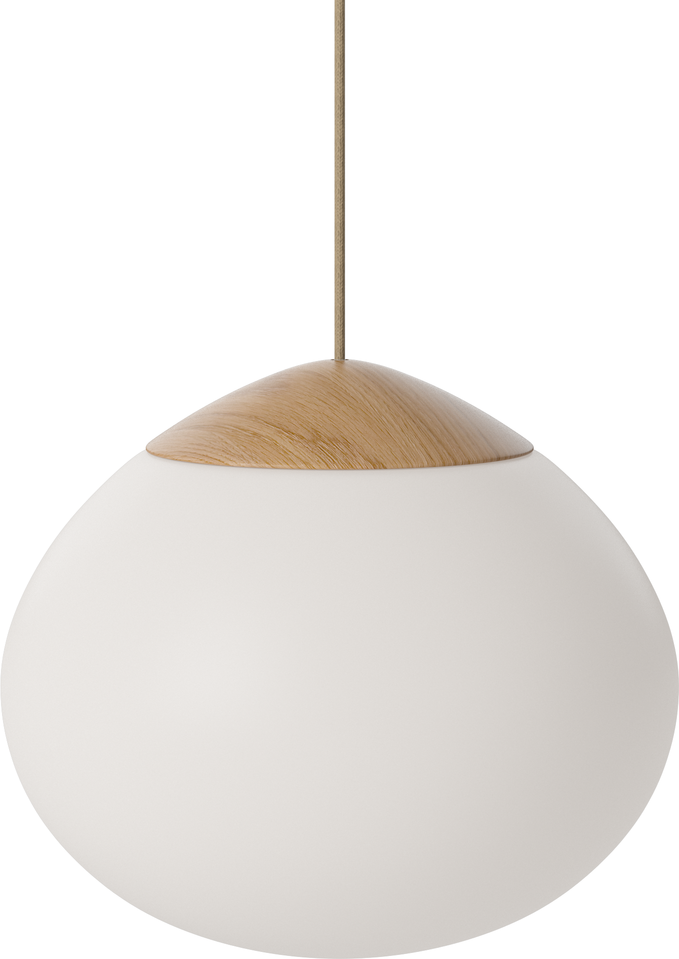 White Acorn hanging lamp