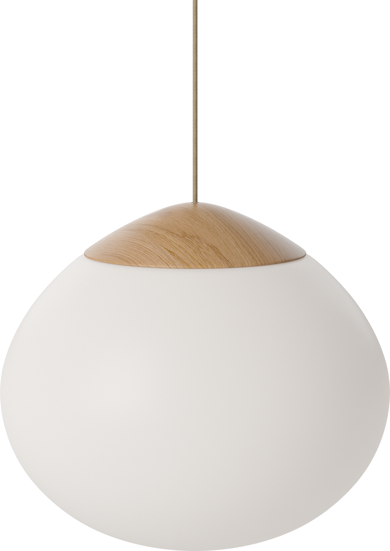 White Acorn hanging lamp