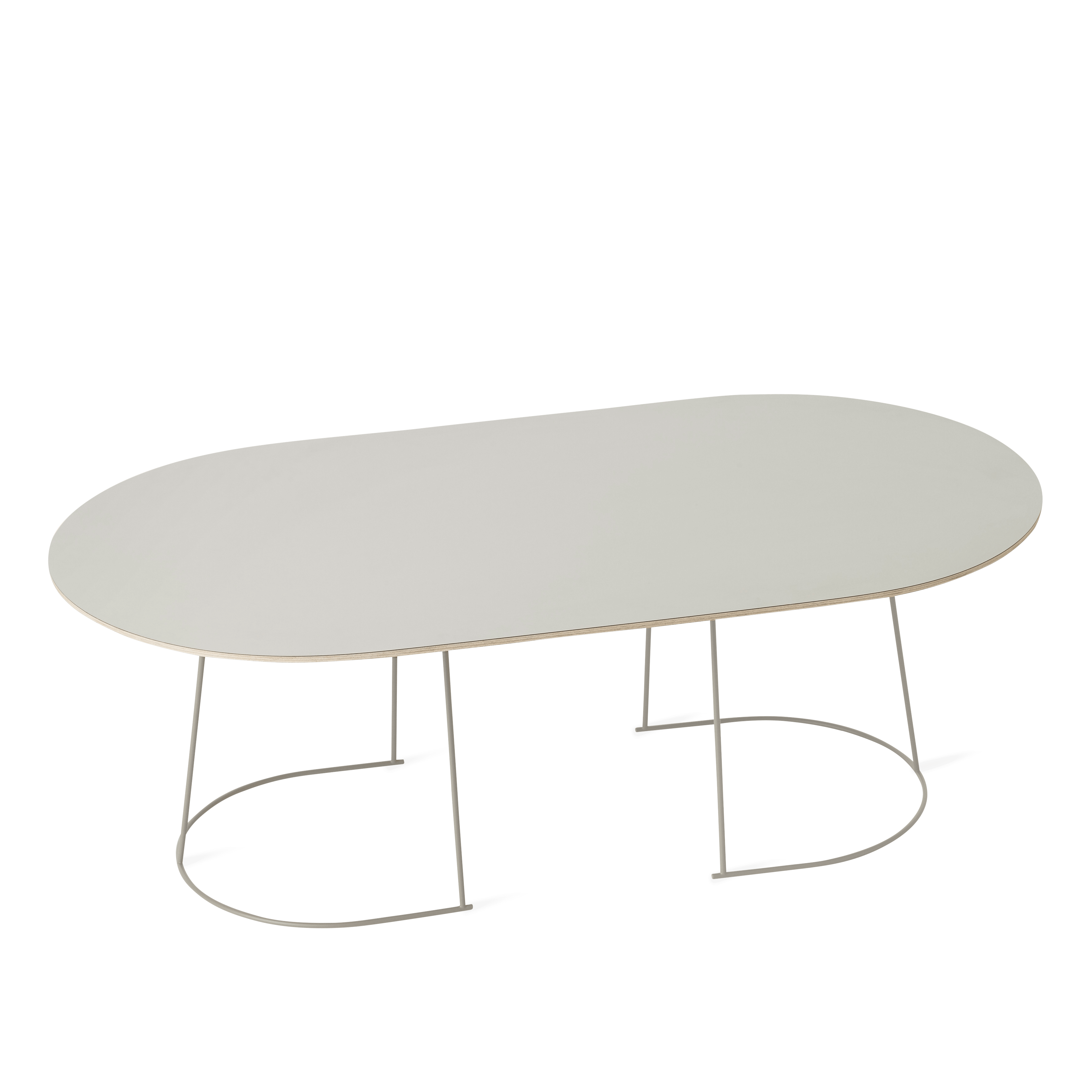 AIRY Coffee Table in Gray Nanolaminate with Dark Gray Base