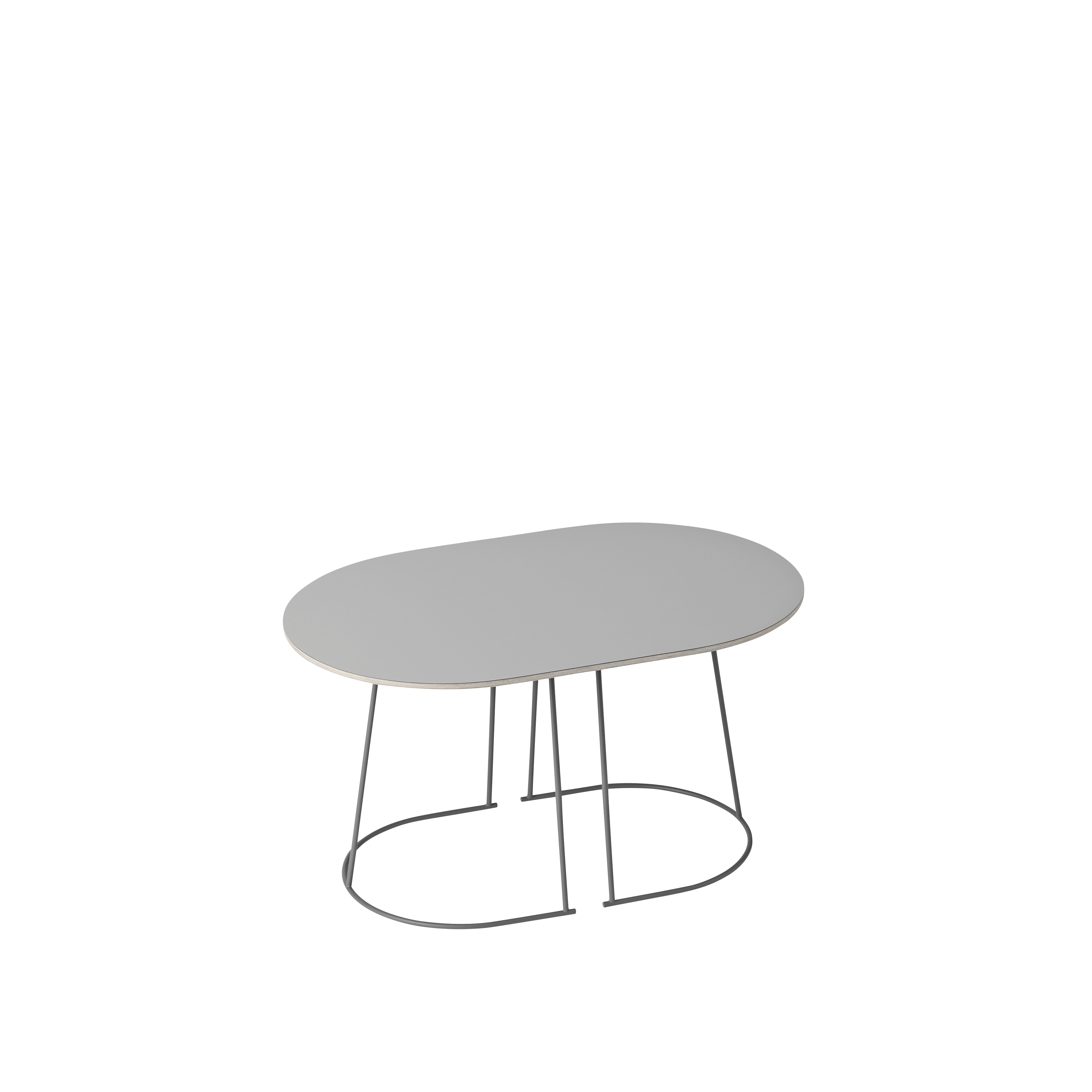 AIRY Coffee Table in Gray Nanolaminate with Dark Gray Base