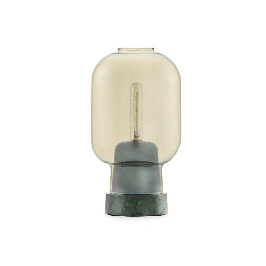 AMP table lamp yellow glass with green marble