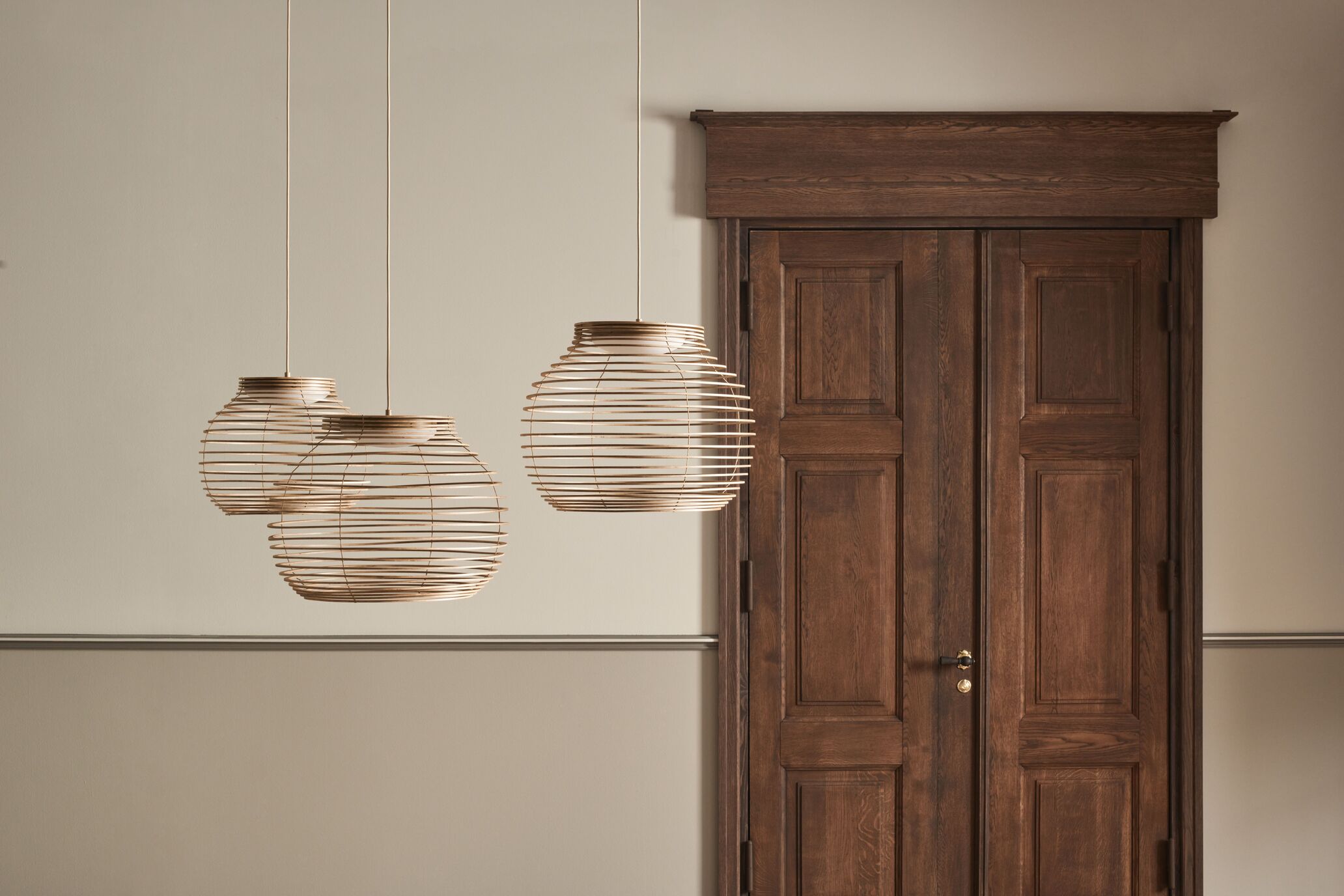Anelli hanging lamp oak veneer