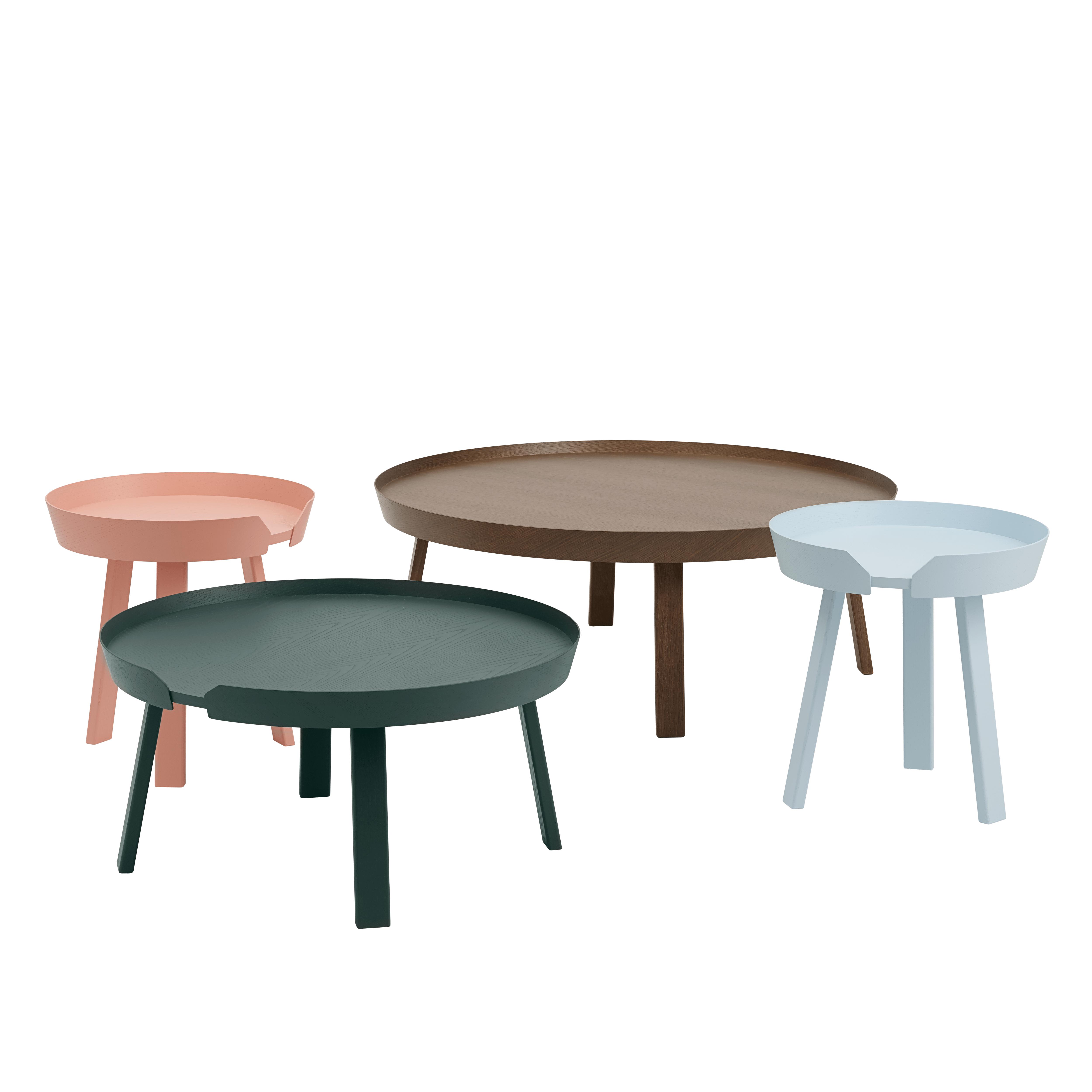 AROUND coffee table dark ash wood