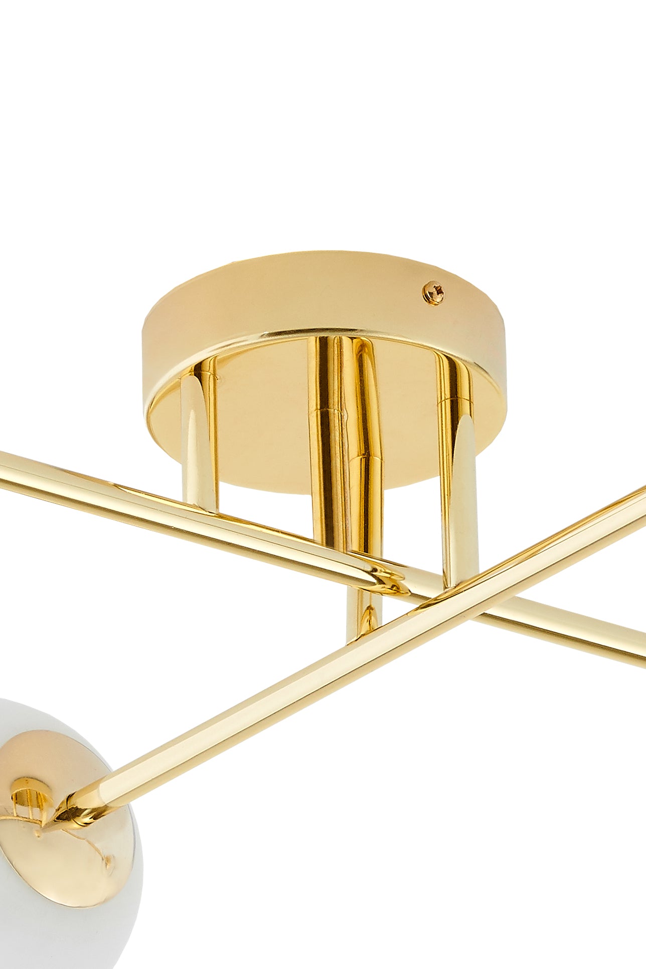 ASTRA ceiling lamp 4 gold with white shade
