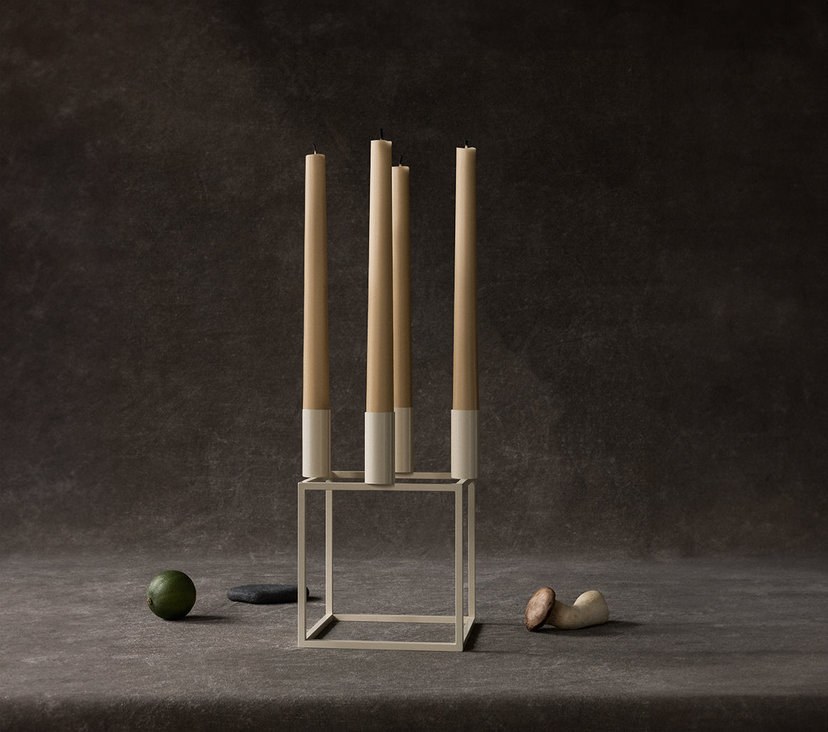 KUBUS Cream Candle Holder