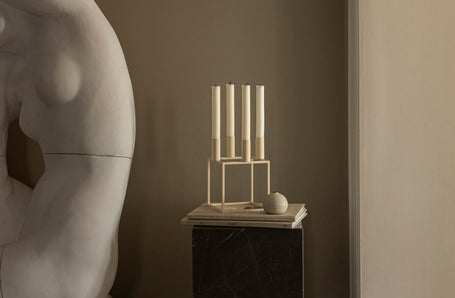 KUBUS Cream Candle Holder