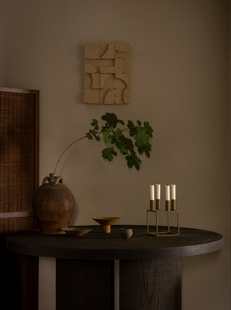 KUBUS Cream Candle Holder