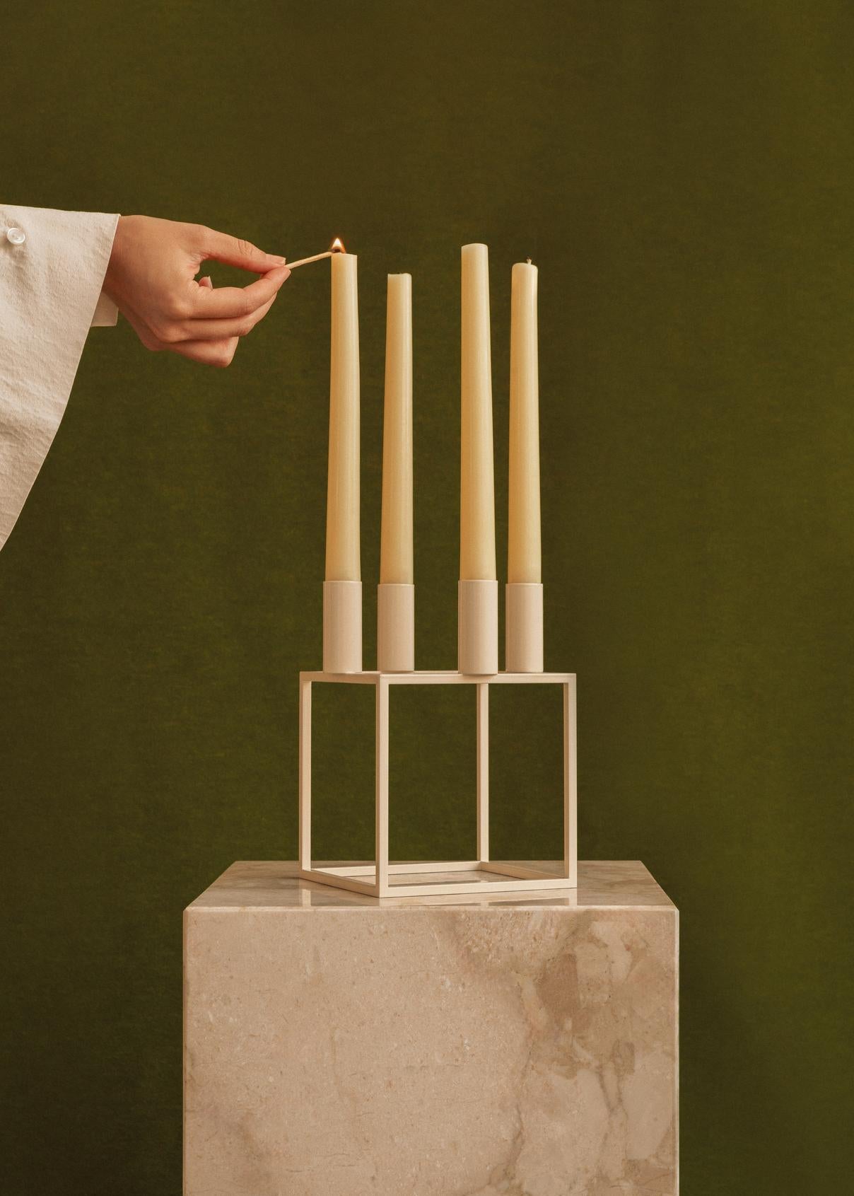 KUBUS Cream Candle Holder