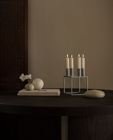 KUBUS Cream Candle Holder