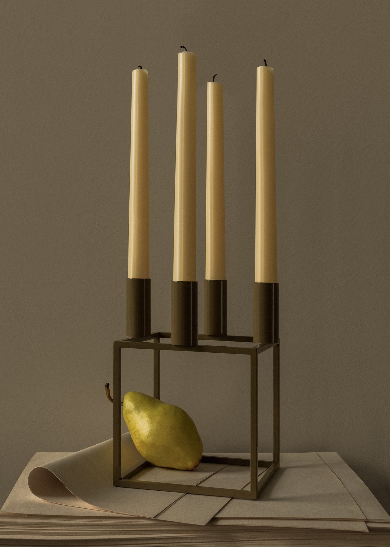 KUBUS Cream Candle Holder