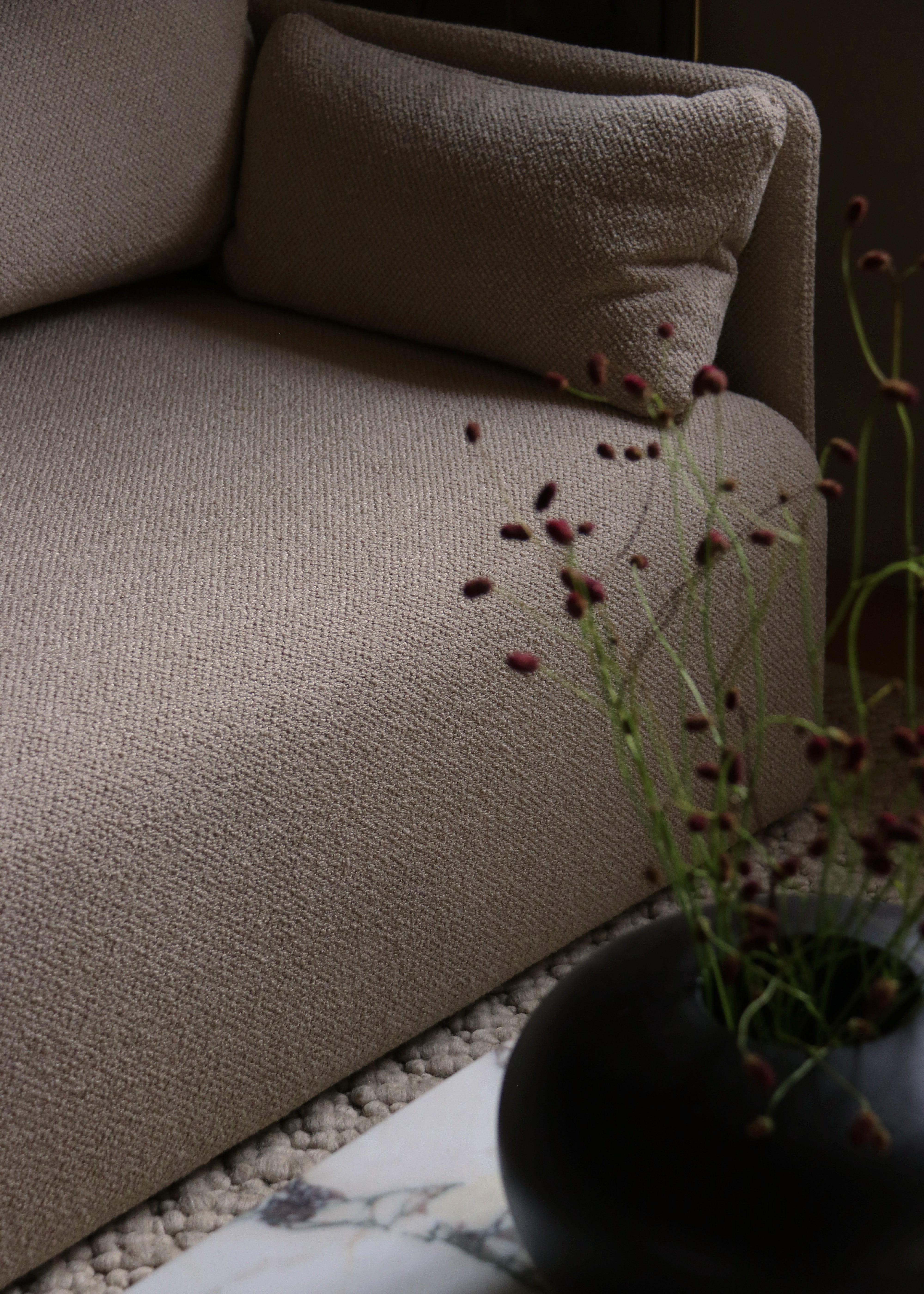 3-seater OFFSET mustard sofa
