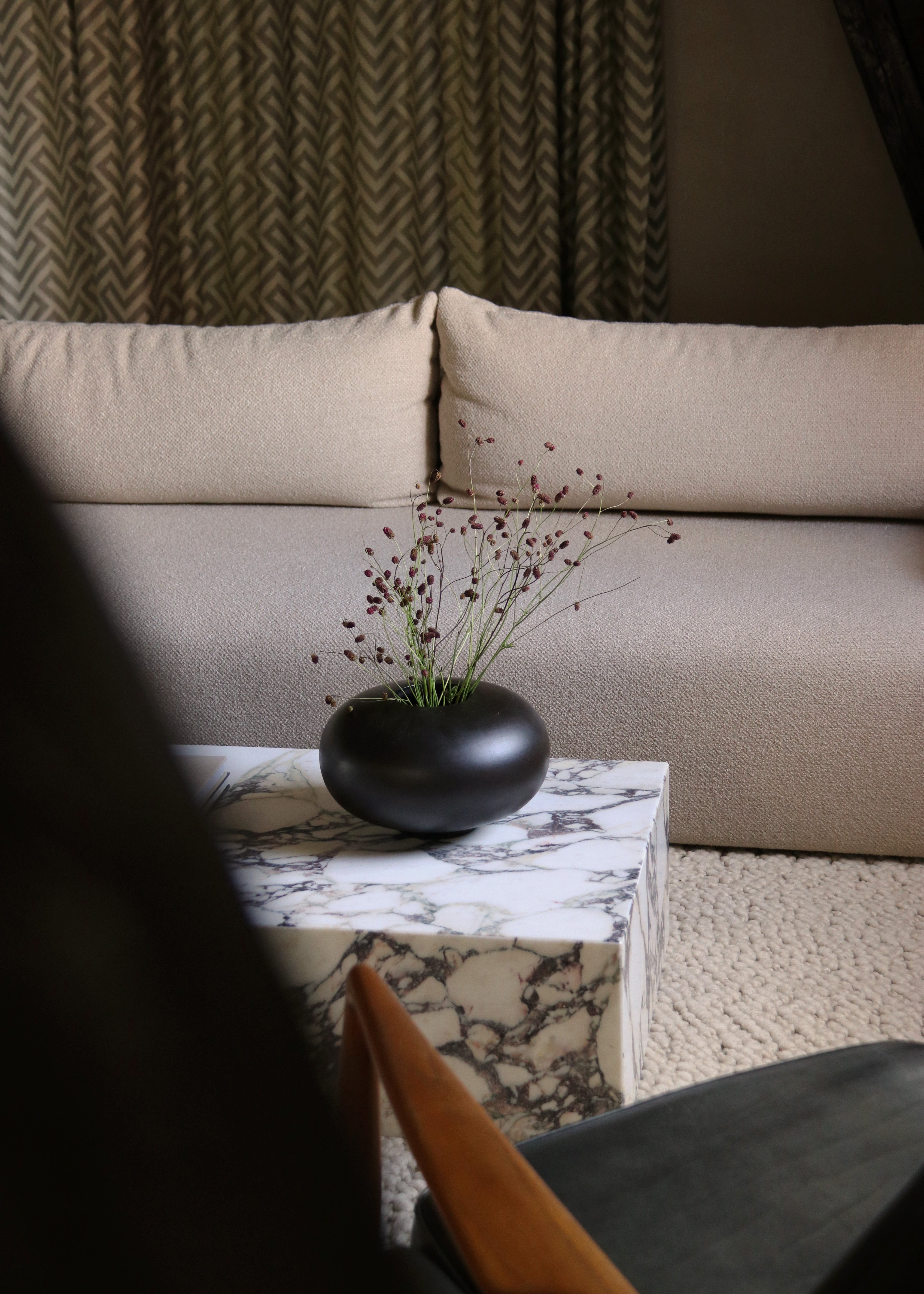 3-seater OFFSET mustard sofa