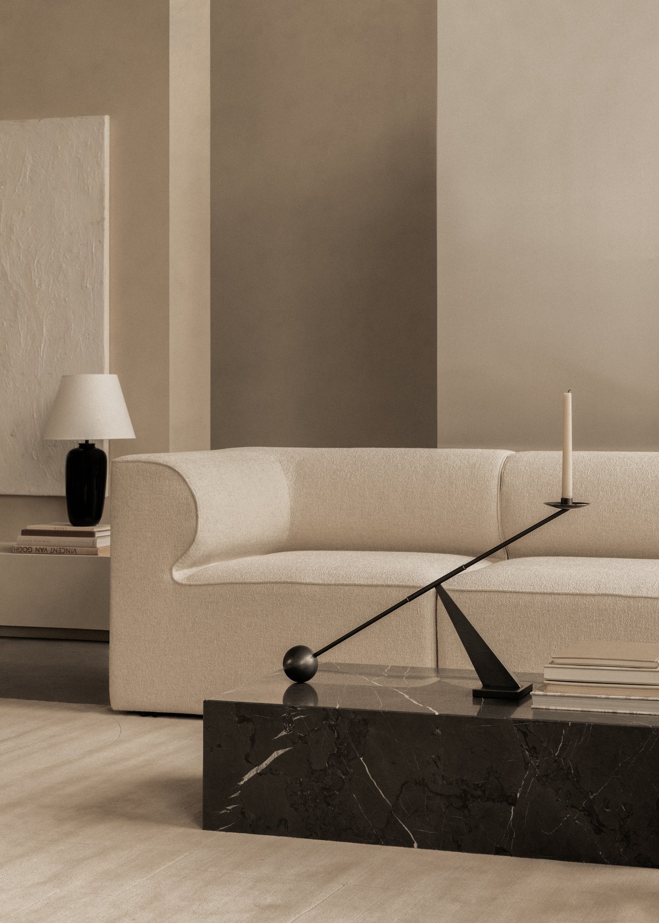 Świecznik INTERCONNECT brązowany mosiądz