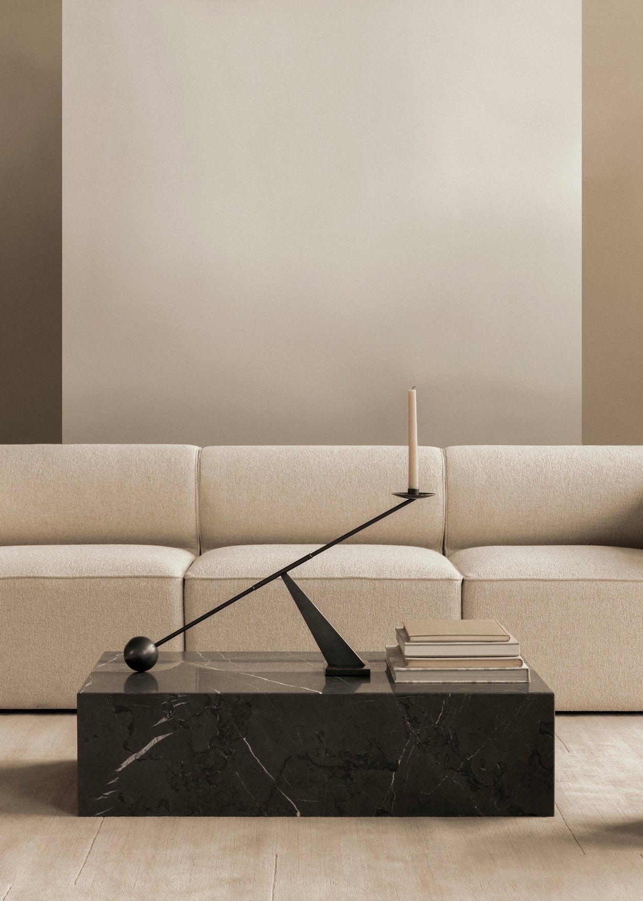 Świecznik INTERCONNECT brązowany mosiądz