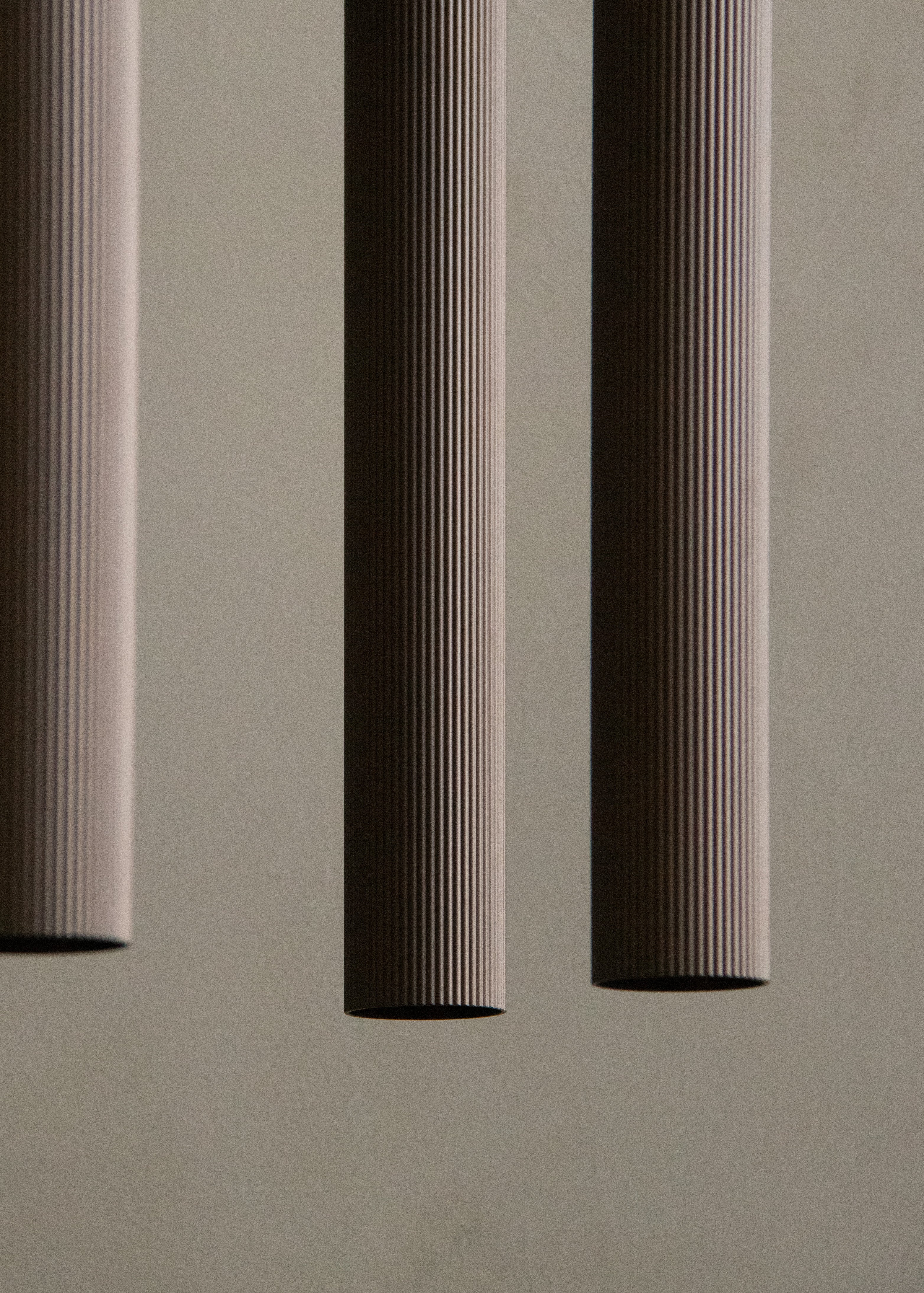 Tubular Canopy Pendant Lamp brown